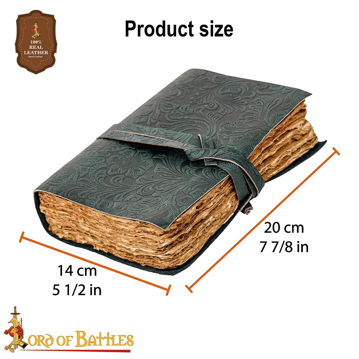 Fantasy Leather Journal – Braided Cord Closure & Deckle-Edge Paper Fantasy Leather Journal – Braided Cord Closure & Deckle-Edge Paper - Image 3