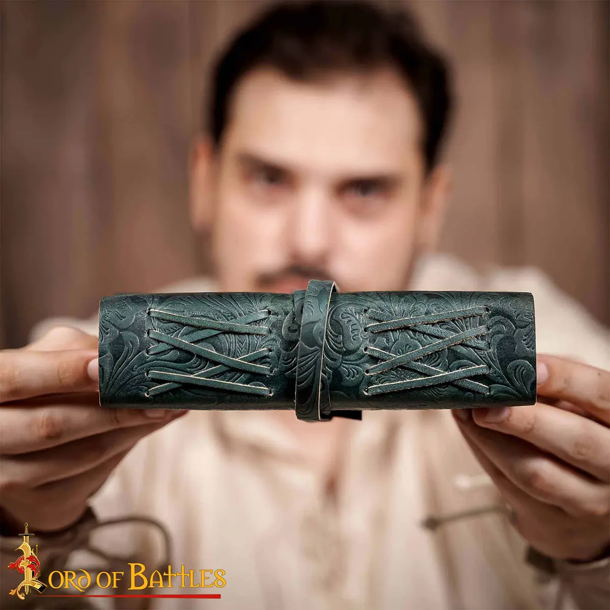 Fantasy Leather Journal – Braided Cord Closure & Deckle-Edge Paper Fantasy Leather Journal – Braided Cord Closure & Deckle-Edge Paper - Image 4