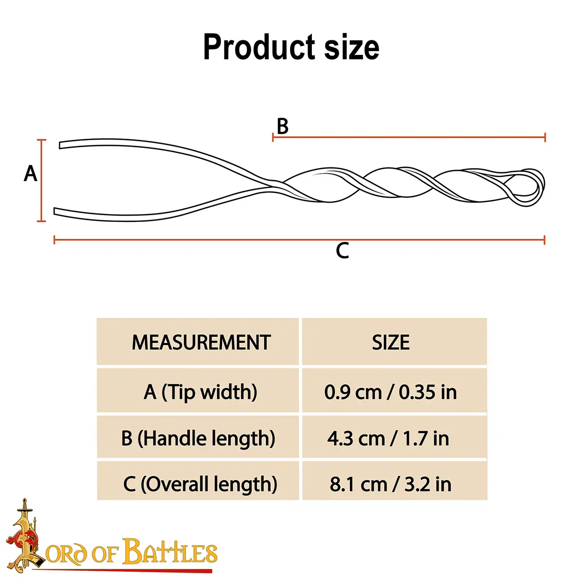 Medieval Hand-Forged Iron Tweezer – Traditional Grooming Tool with Twisted Handle Medieval Hand-Forged Iron Tweezer – Traditional Grooming Tool with Twisted Handle - Image 3