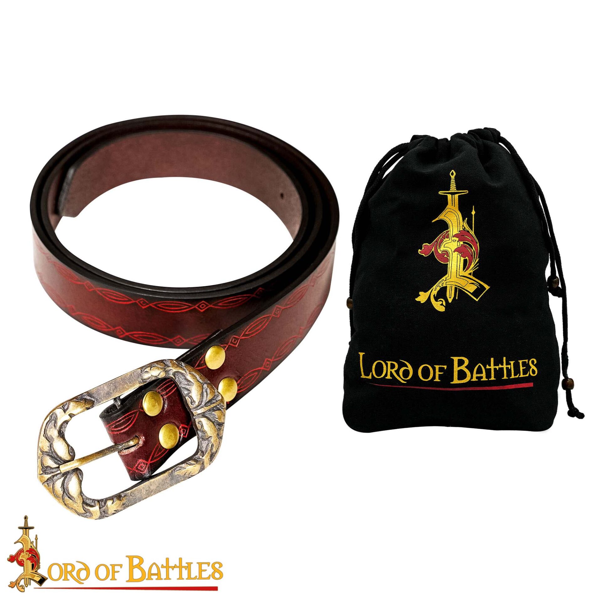 Viking Embossed Leather Belt-26062M 3 Genuine Leather Belt