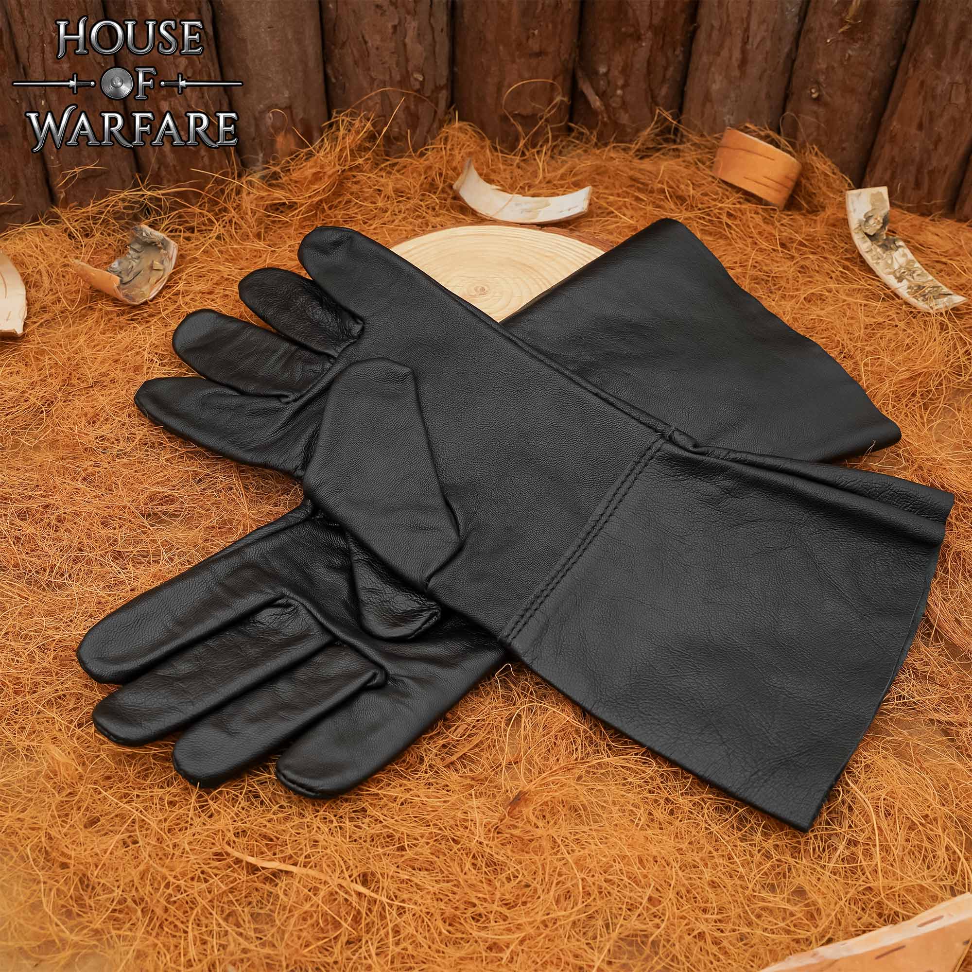 14th Century Medieval Leather Gloves-701179 Medieval Leather Gloves
