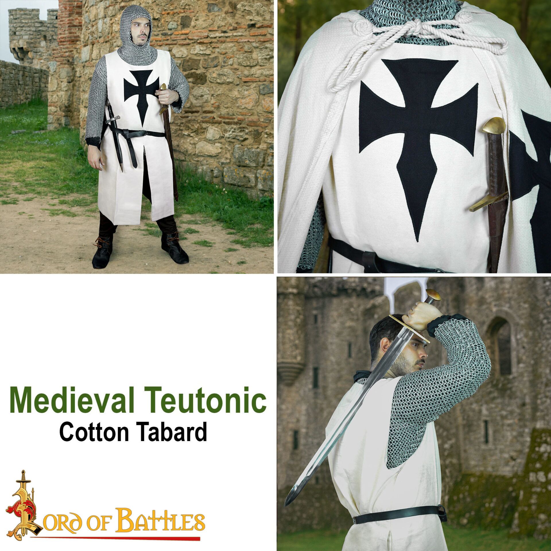 Medieval Teutonic Knight Canvas Cotton Tabard-60288 6 Teutonic Knights Surcoat