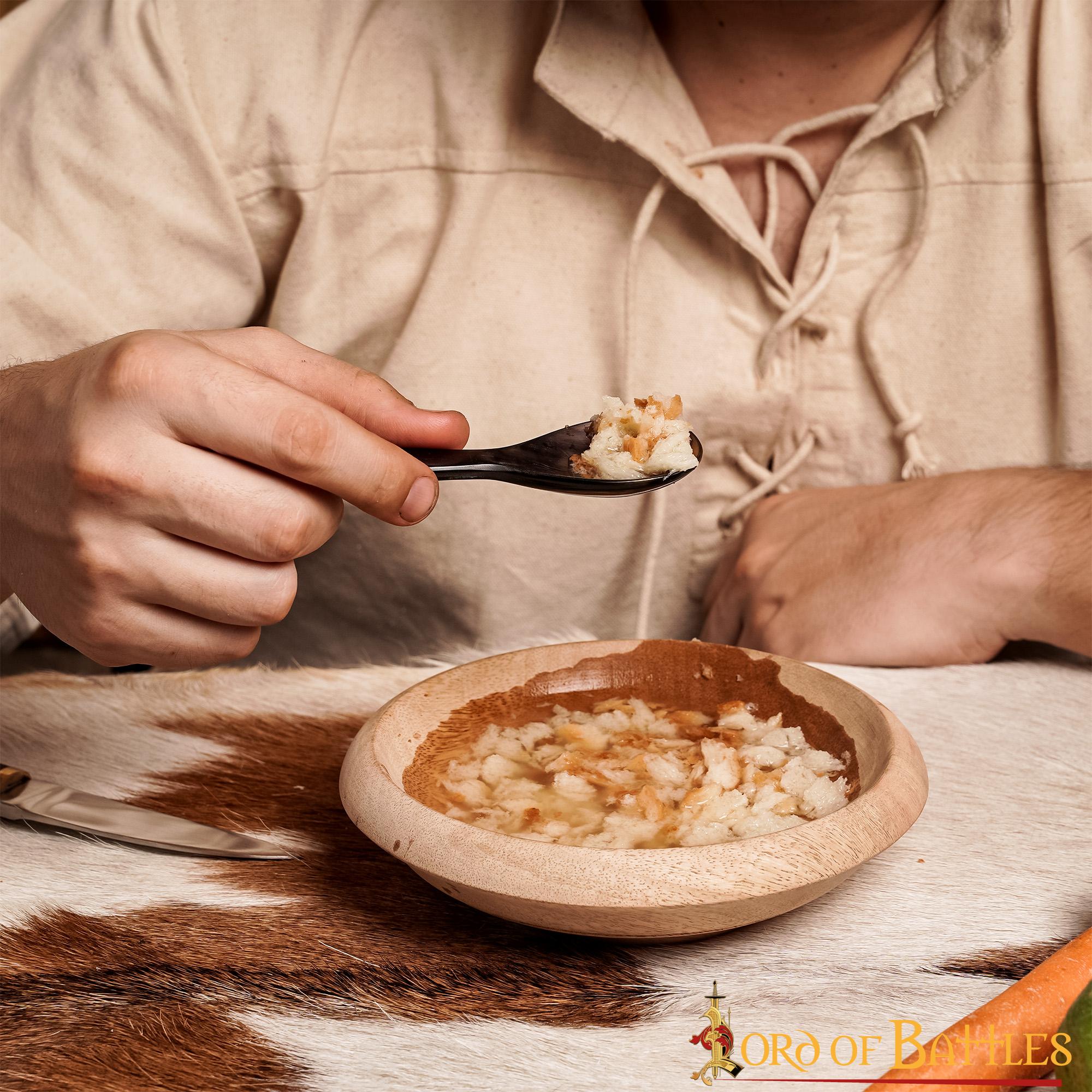 Viking Feast Wooden Wide Bowl Hand Crafted Useful Hardwood Cutlery Viking Feast Wooden Wide Bowl Hand Crafted Useful Hardwood Cutlery