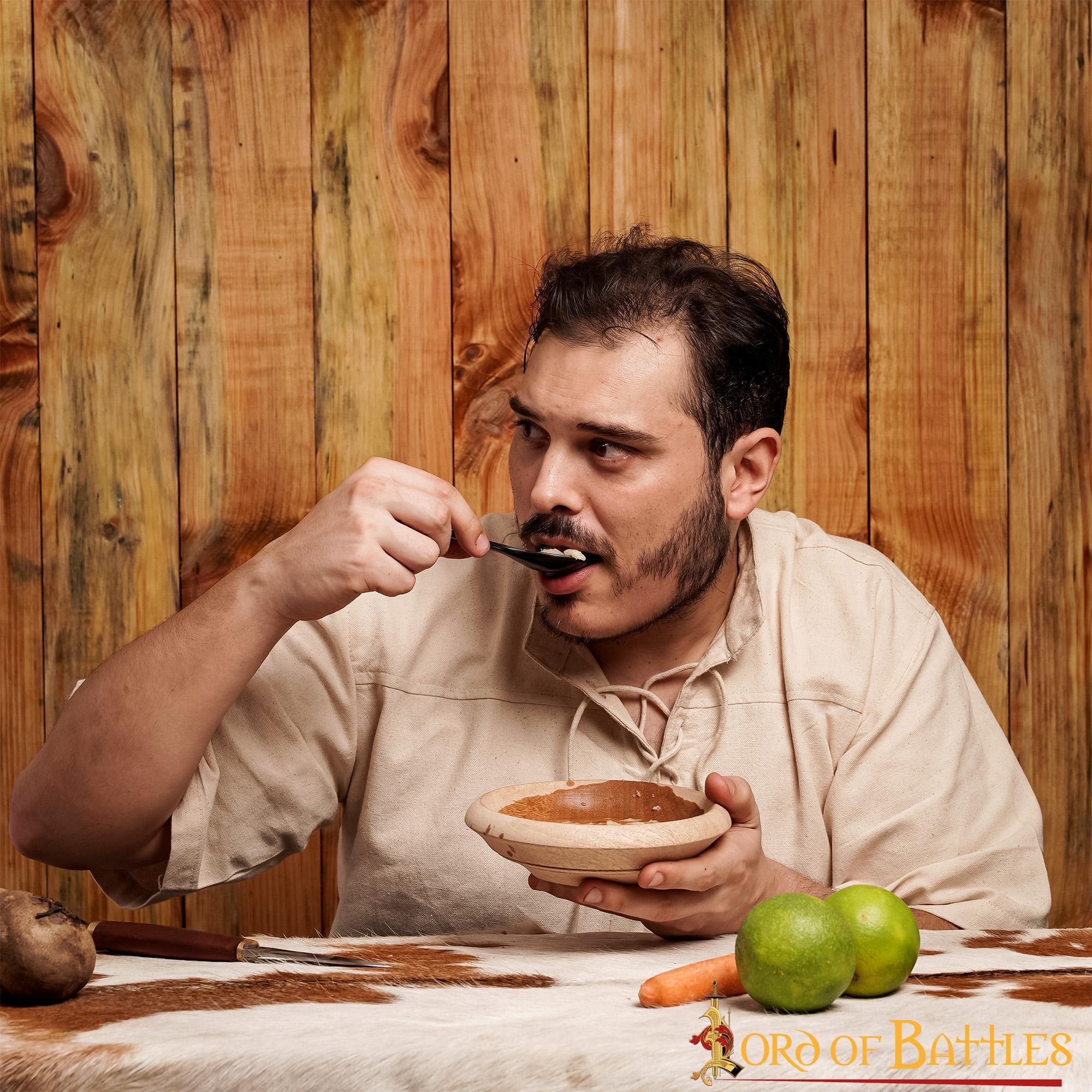 Viking Feast Wooden Wide Bowl Hand Crafted Useful Hardwood Cutlery Viking Feast Wooden Wide Bowl Hand Crafted Useful Hardwood Cutlery