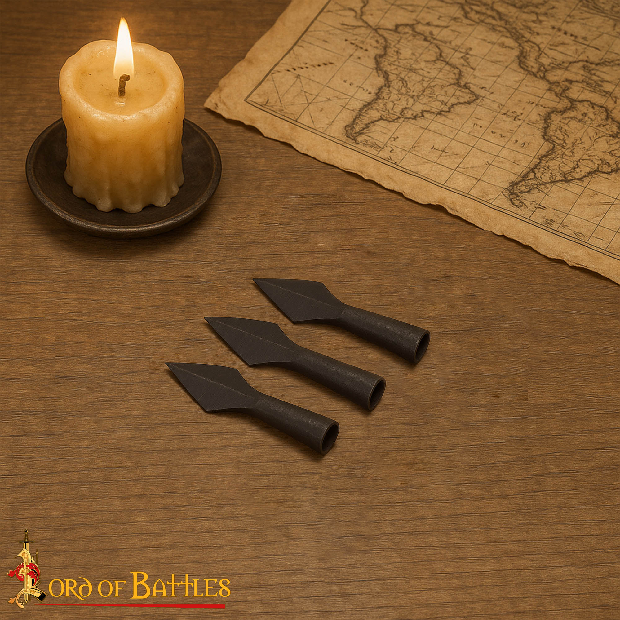 Medieval 13th–15th Century Wrought Iron Socketed Arrowhead – Hand-Forged Reenactment & Collectible Spear Tip-1212 6 Medieval Forged Iron Arrowhead