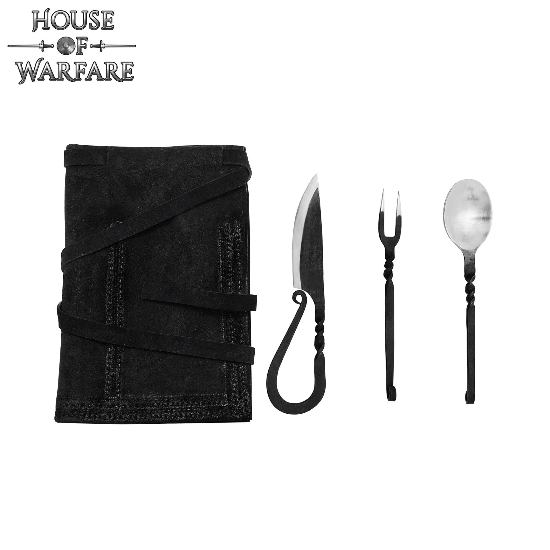 Medieval Hand Forged Cutlery Set with Sheath Medieval Hand Forged Cutlery Set with Sheath