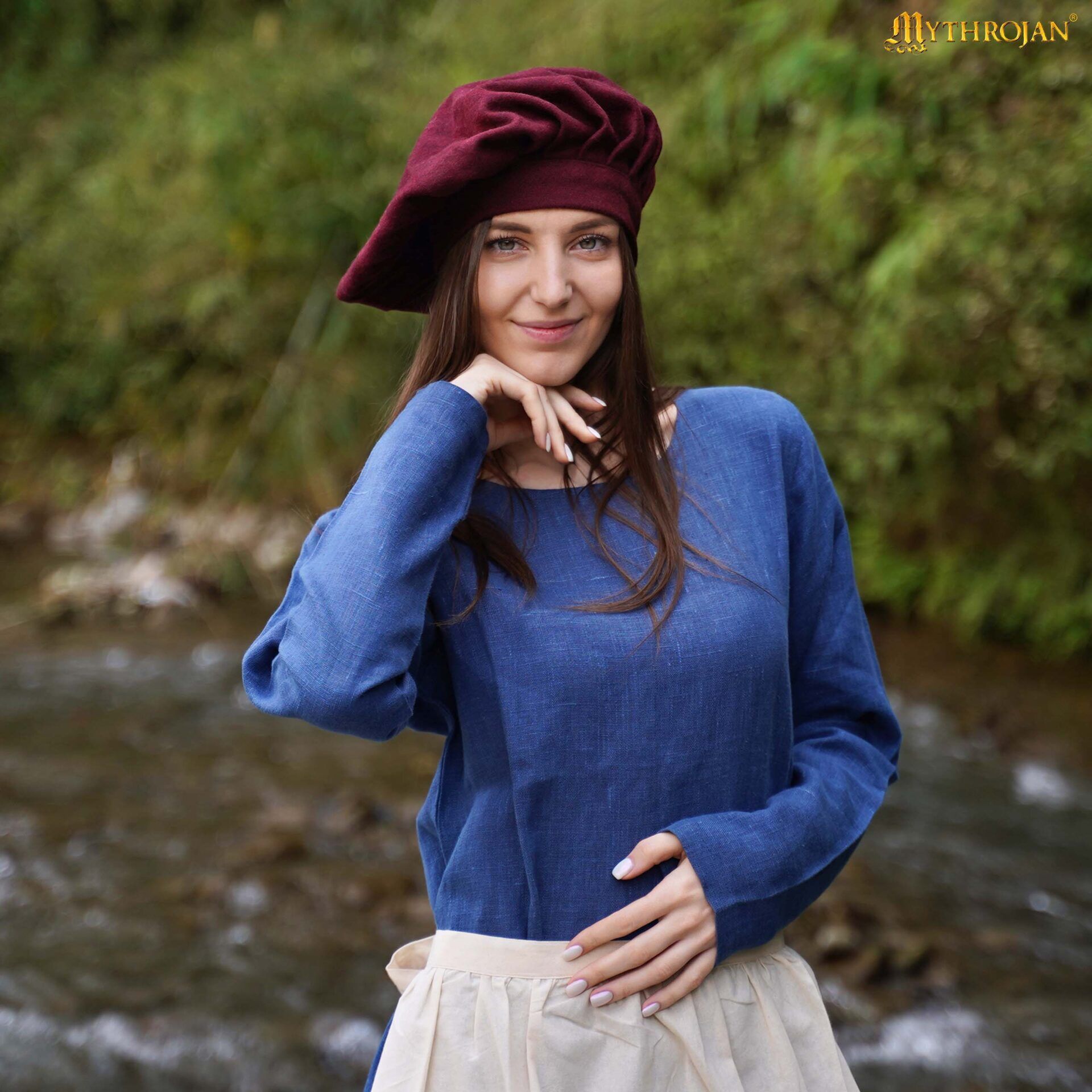 Franz the Marksman Medieval Wool Beret Cap - 301121WR Wool Beret Cap