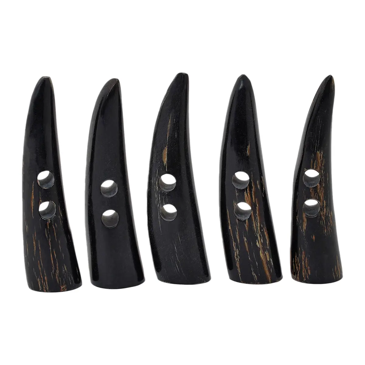 Viking Medieval Ox Horn Toggles, Set of 5 Handcrafted Natural Horn Fasteners Viking Medieval Ox Horn Toggles, Set of 5 Handcrafted Natural Horn Fasteners