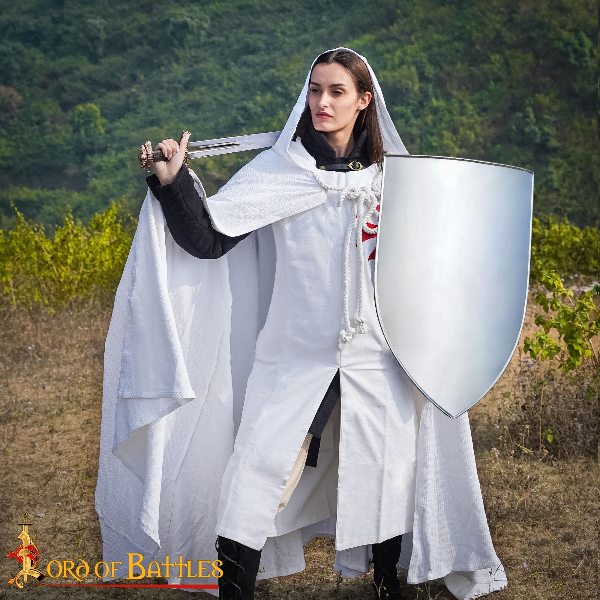 Medieval Right-Handed Steel Heater Shield Blank - 25209C 1 Medieval Steel Heater Shield Blank