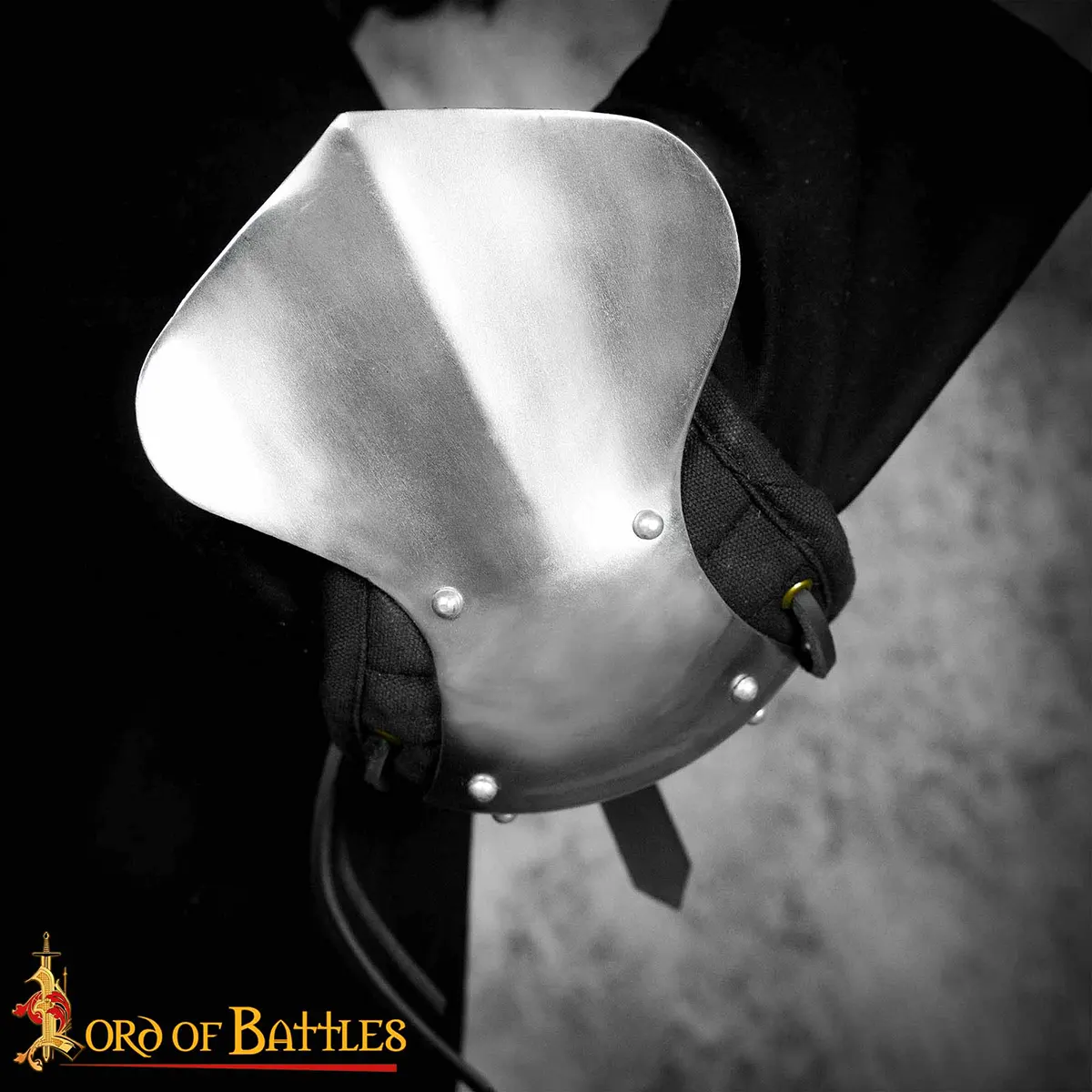 Medieval Knight Steel Couter with Padded Elbow - Image 5
