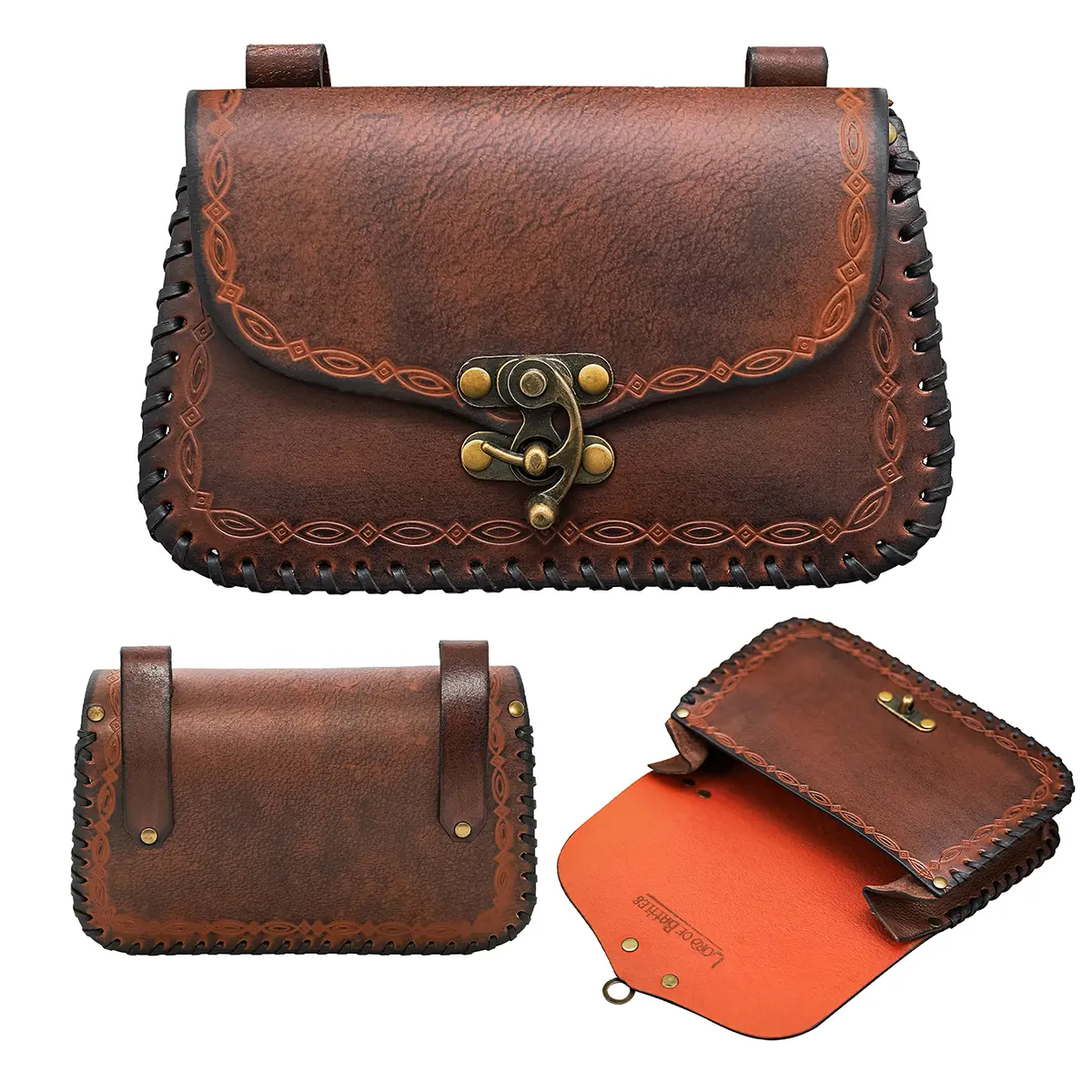 26071BR-Featured-1 Medieval Sorcerer Leather Belt Bag
