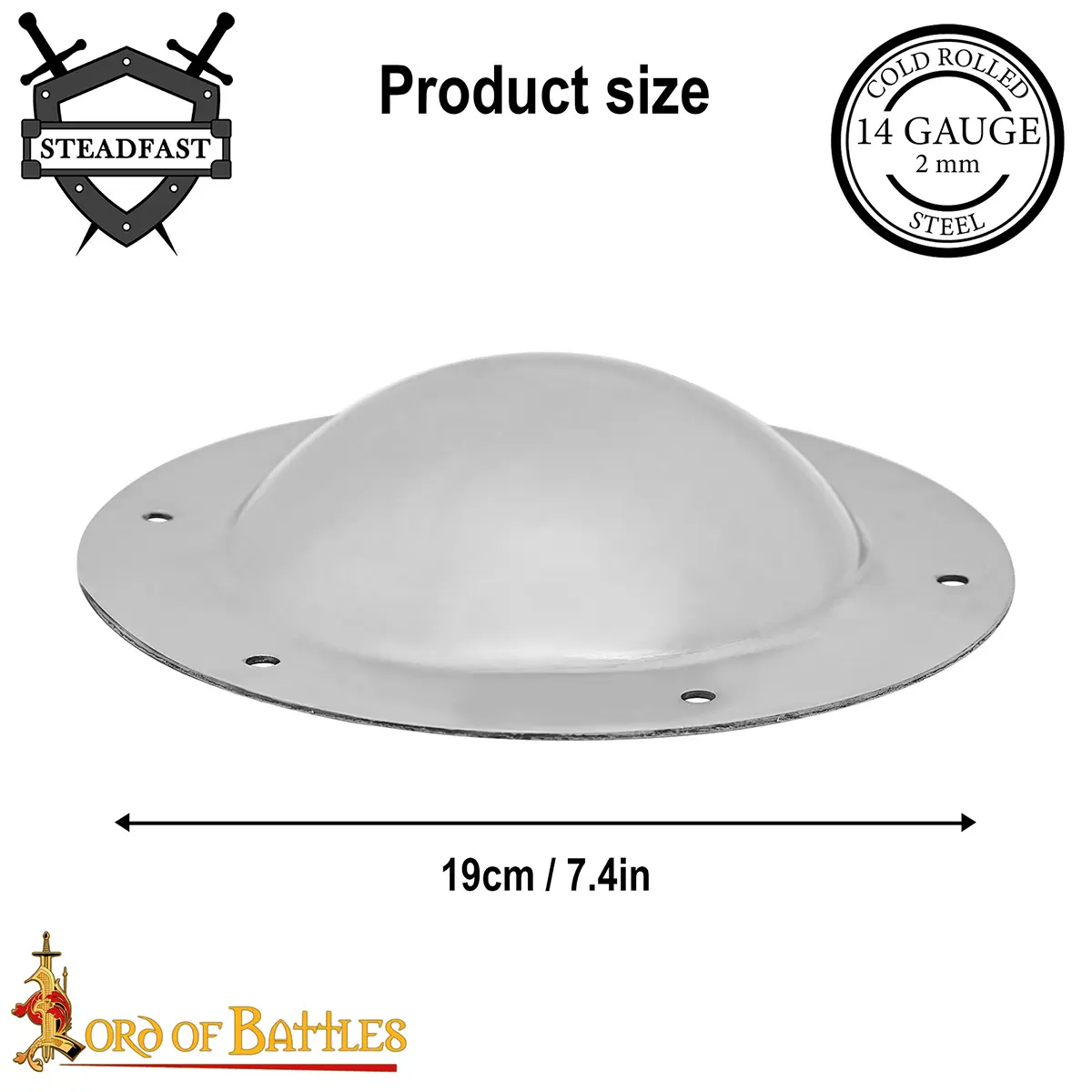 Viking Shield Boss 14 Gauge Steel Umbo - Image 3