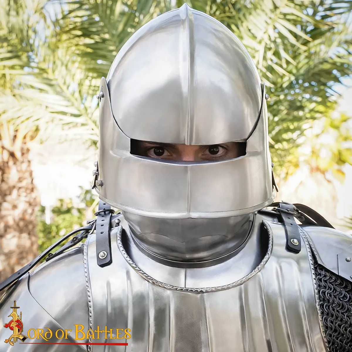 German Sallet Helmet With Visor - Image 5
