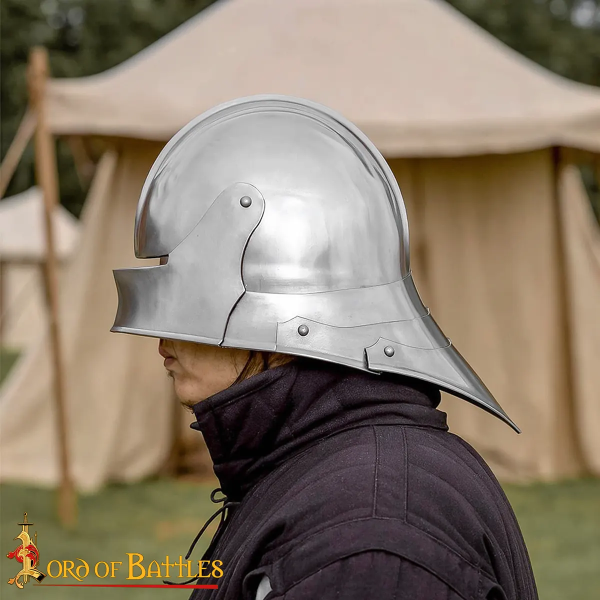 German Sallet Helmet With Visor - Image 4