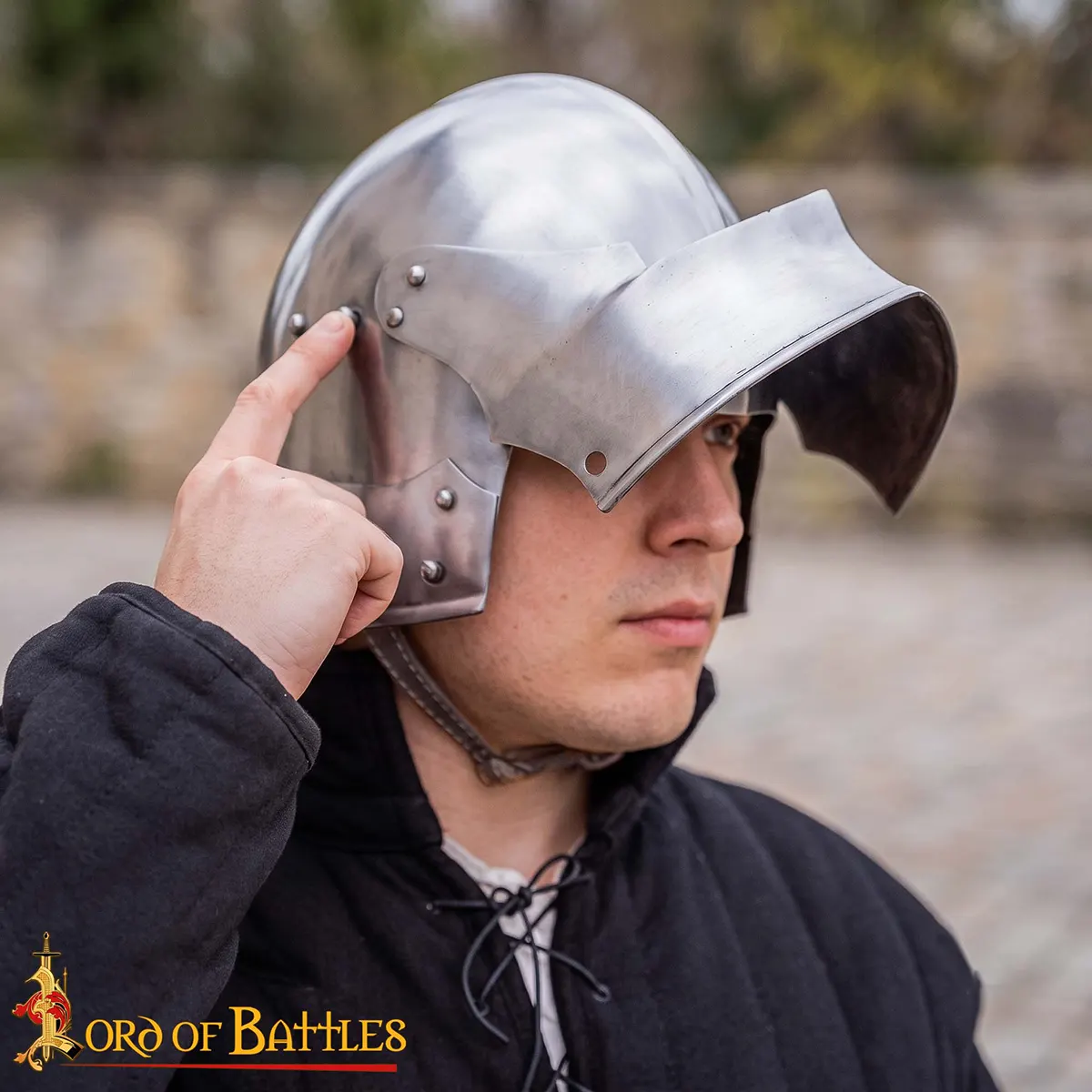 German Sallet Helmet With Visor - Image 6