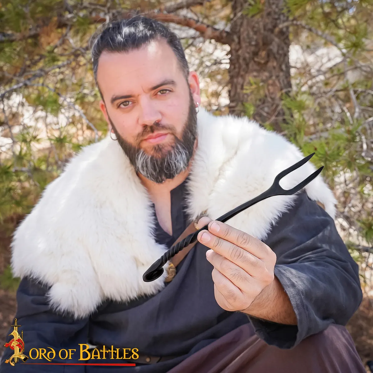 Hand forged Medieval Camp Fork - Image 6