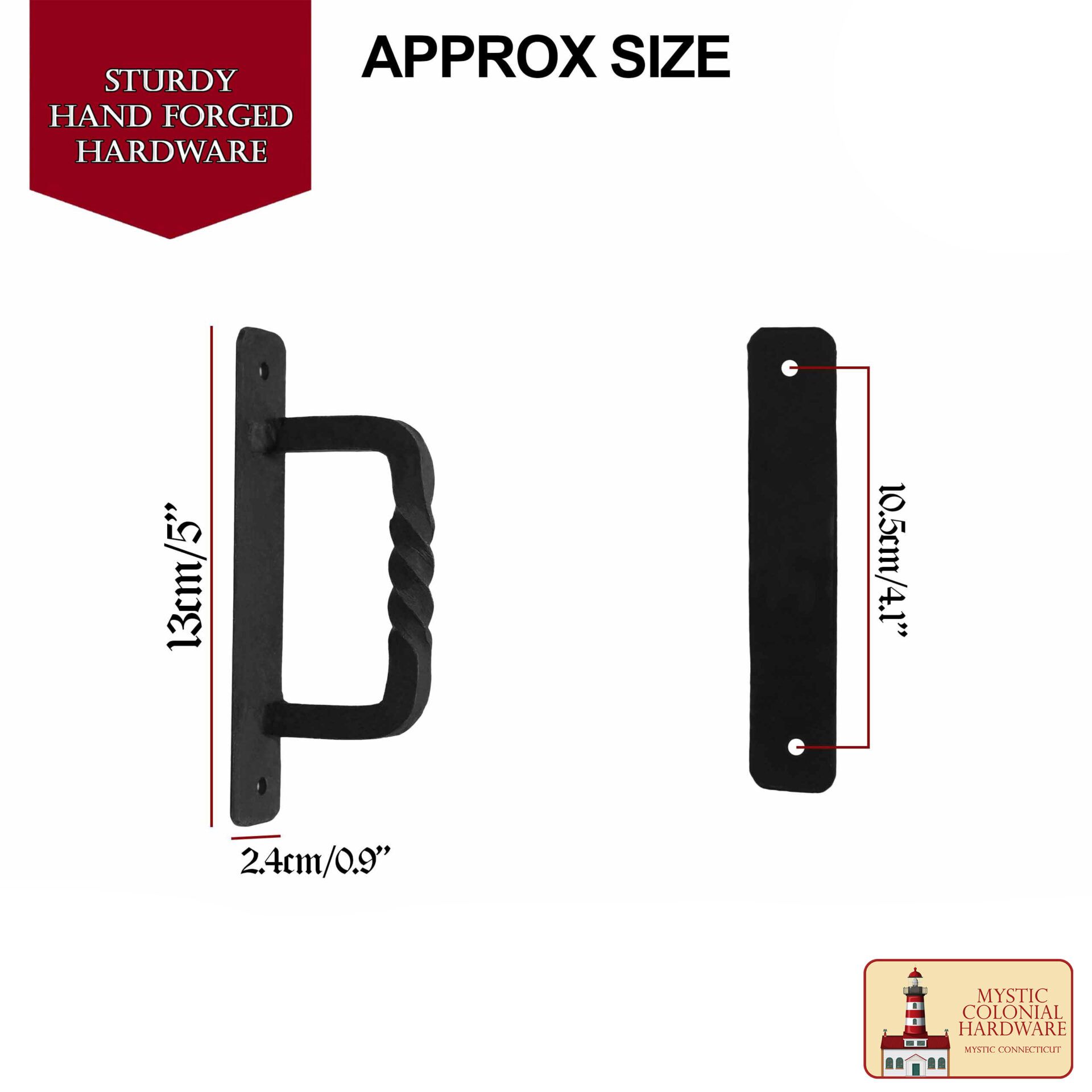 Colonial Era Wrought Iron Handle-500265OB 2 Medieval Style Castle Door Handle: Solid Hand Forged Iron