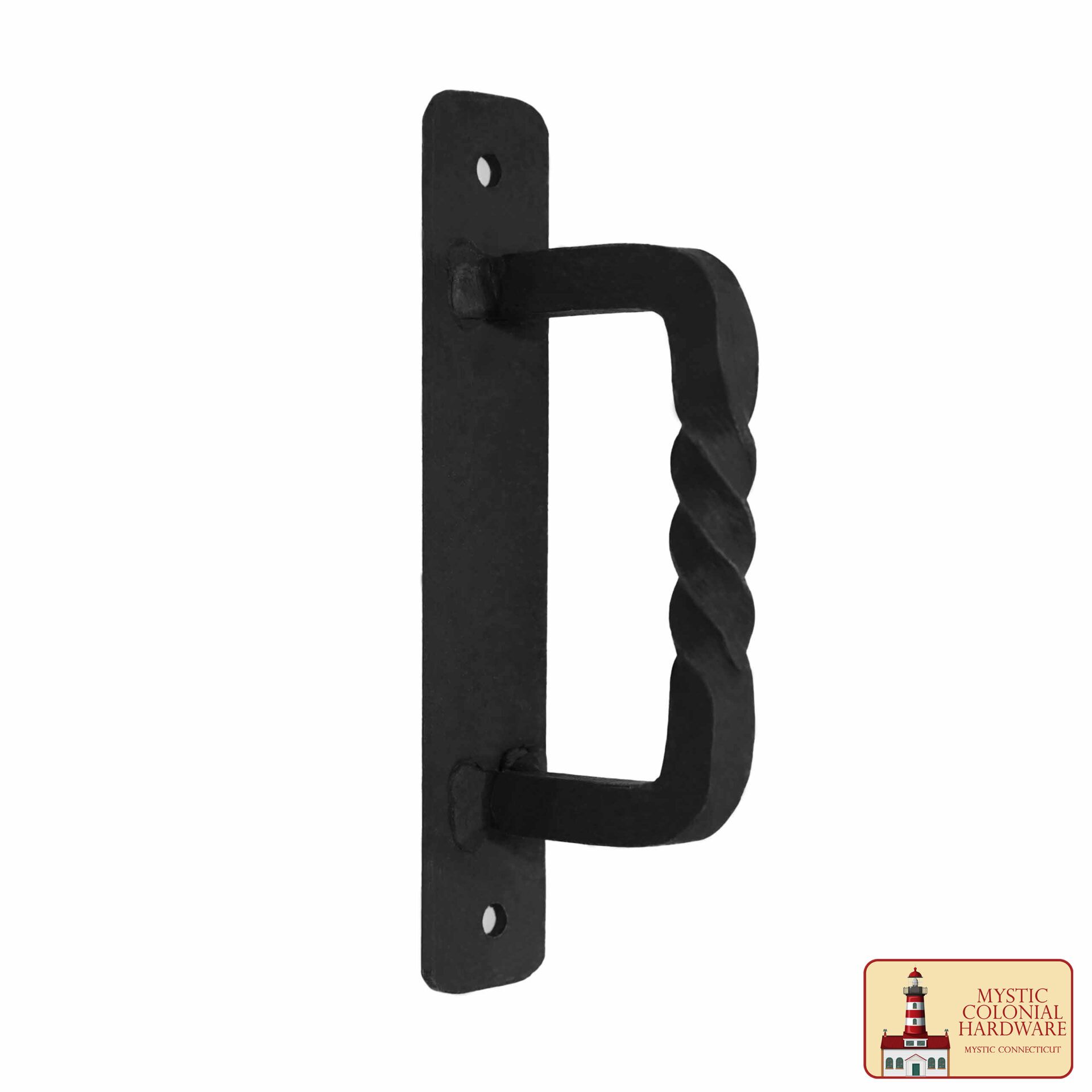 Colonial Era Wrought Iron Handle-500265OB 3 Medieval Style Castle Door Handle: Solid Hand Forged Iron
