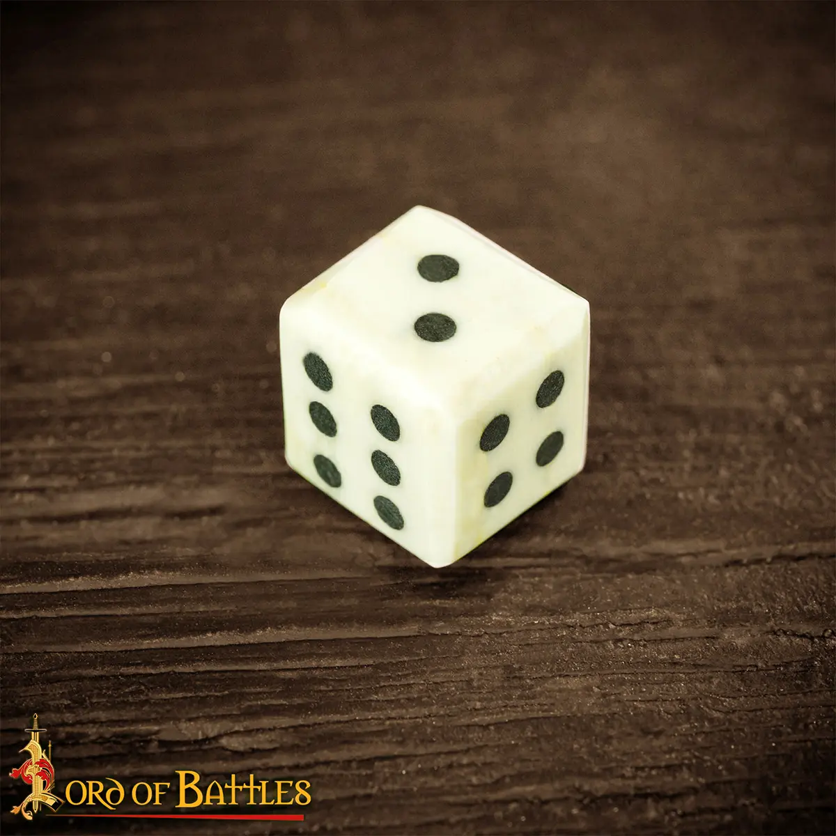 Medieval Bone Dice – Handcrafted Set of 6 (Ox Bone, 1.2 cm) - Image 5