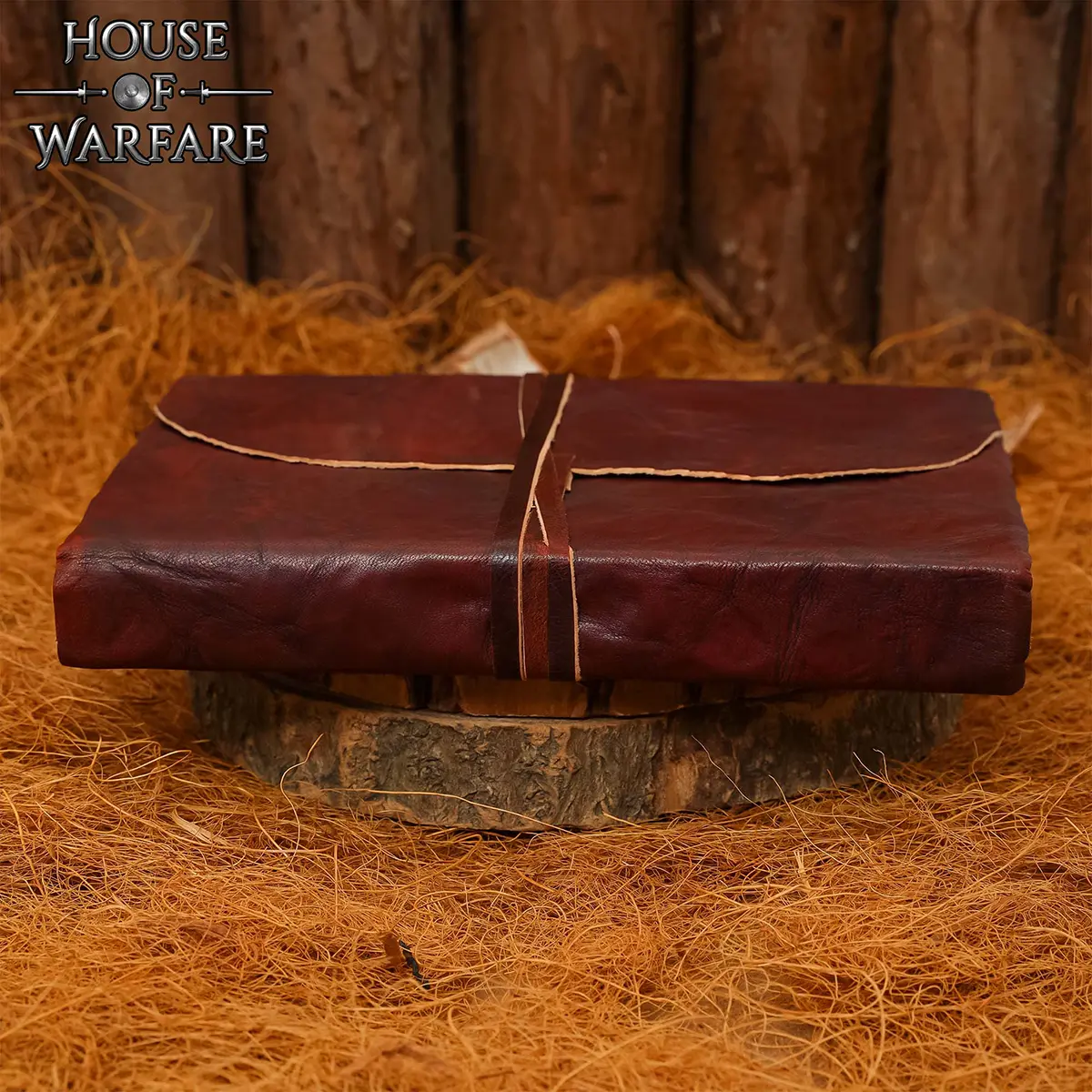 Medieval Rustic Leather Journal – 7” x 5” Handcrafted Diary with Wrap Closure - Image 7