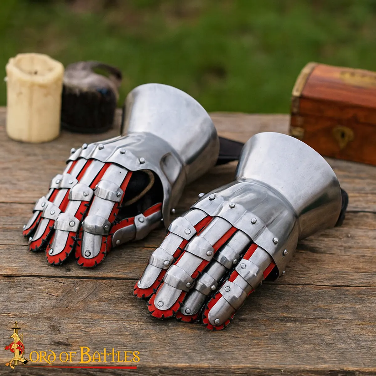 14th Century Hourglass Gauntlets, Articulated Knight’s Gloves – Gothic Armour - Image 2
