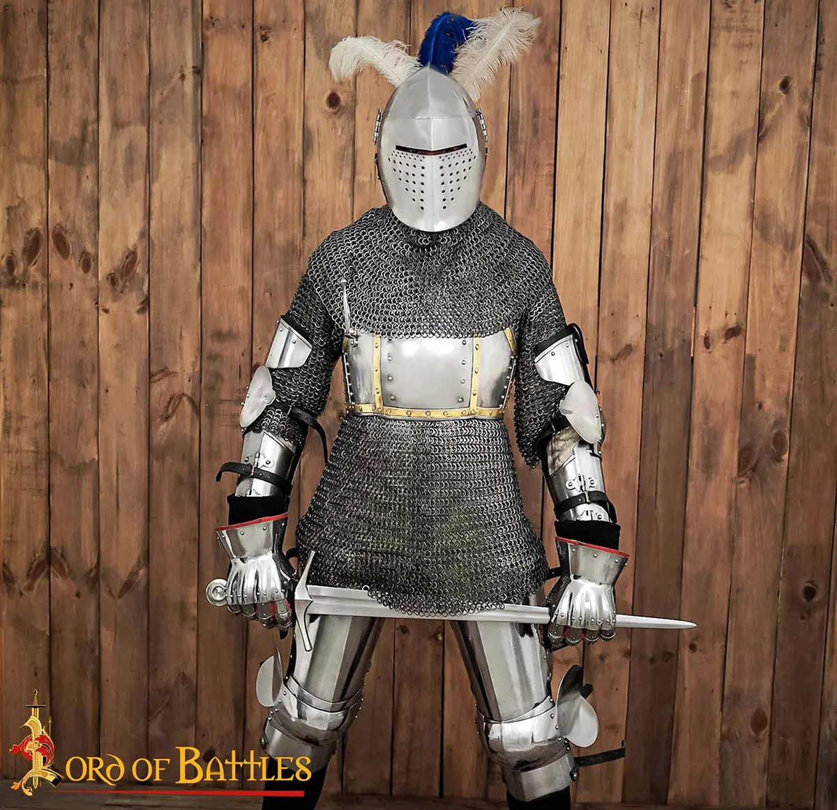 Medieval Chainmail Aventail Dome Riveted Flat Ring and Alternating 9 mm - Image 6