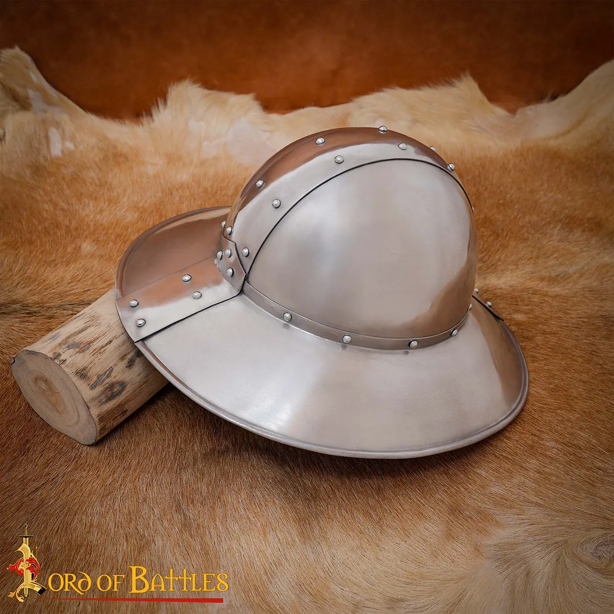 15th Century Steel Kettle Helmet with Leather Liner and Chin Strap - Image 2