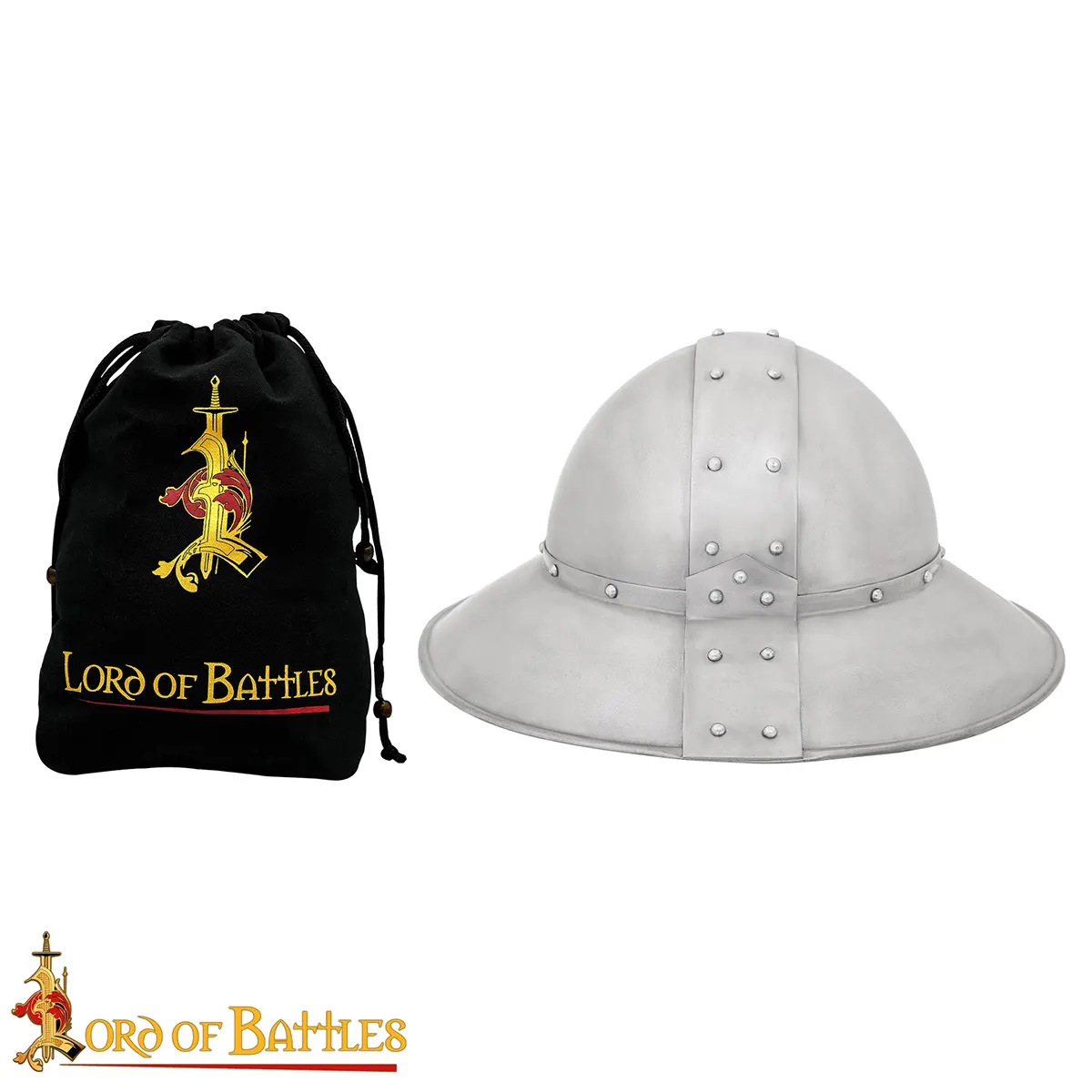 15th Century Steel Kettle Helmet with Leather Liner and Chin Strap - Image 7