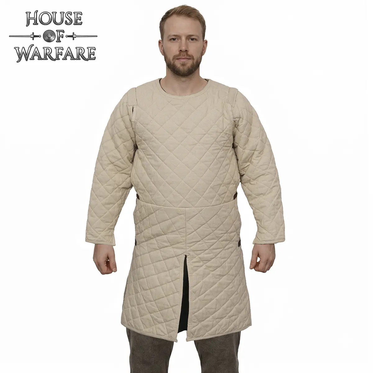 700934E-Featured Two Layered Full Sleeves Gambeson