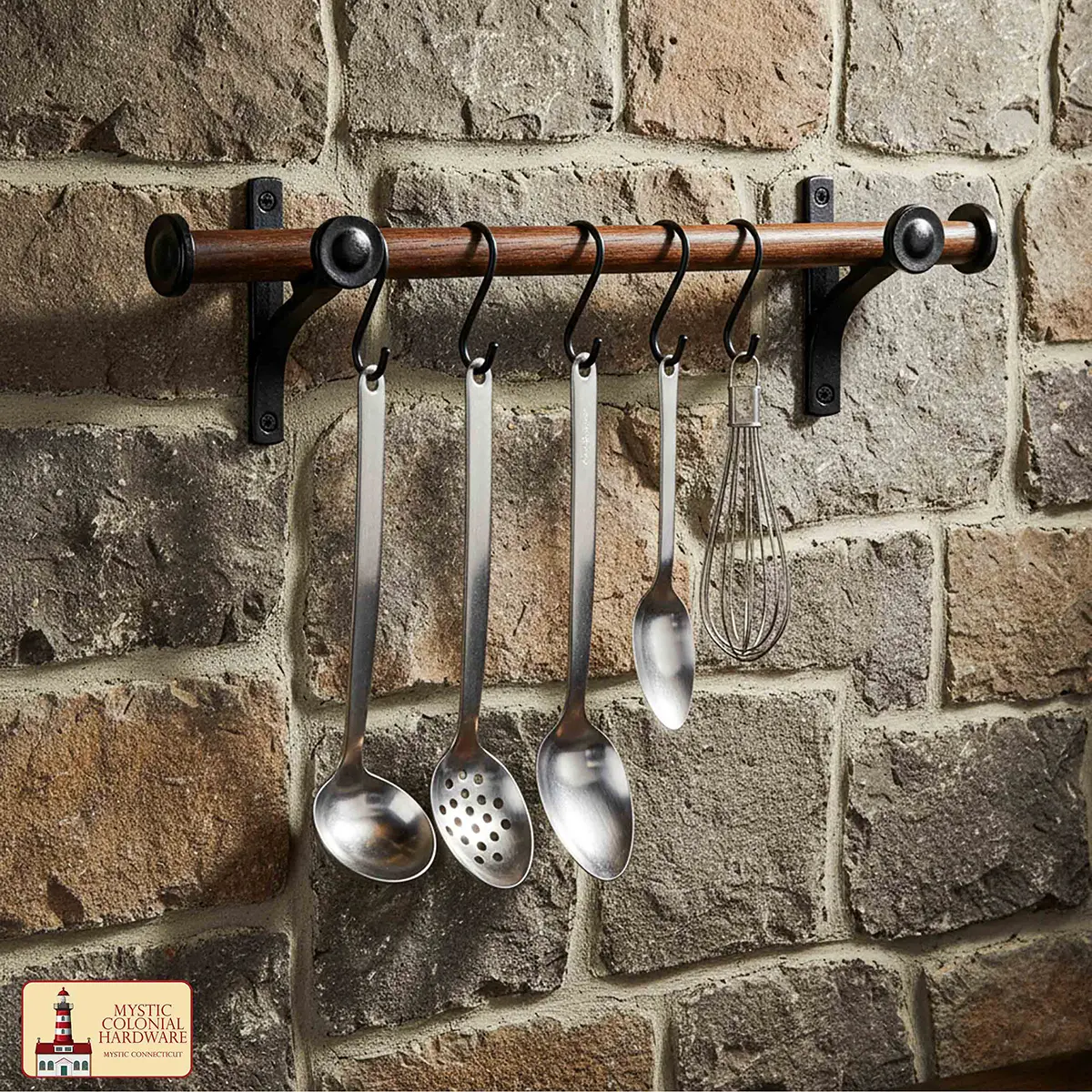 Heavy Duty Gothic Adjustable Curtain Rod Brackets – Black Vertical Wall Mount Drapery Rod Holders for Blinds and Windows - Image 5