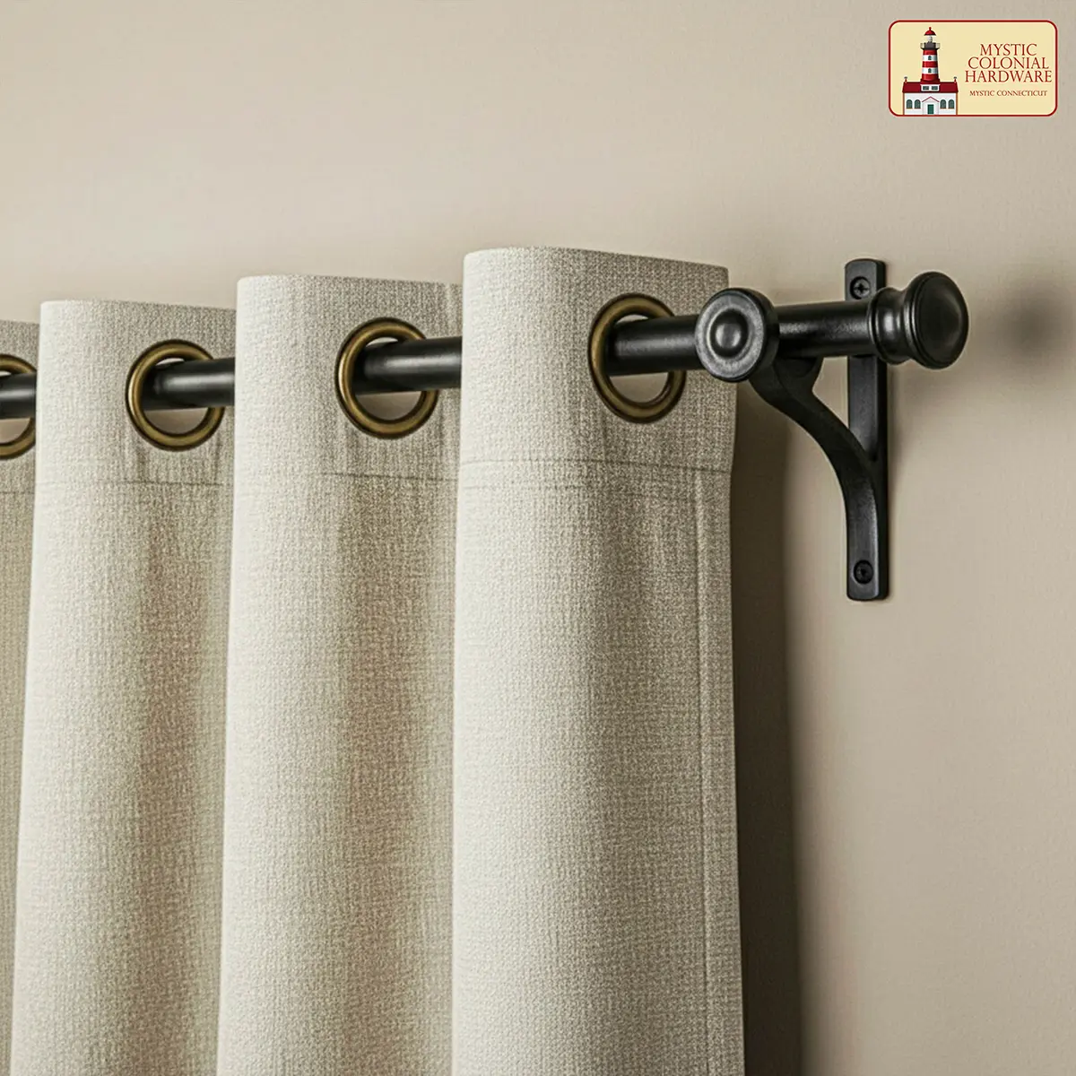 Heavy Duty Gothic Adjustable Curtain Rod Brackets – Black Vertical Wall Mount Drapery Rod Holders for Blinds and Windows - Image 8