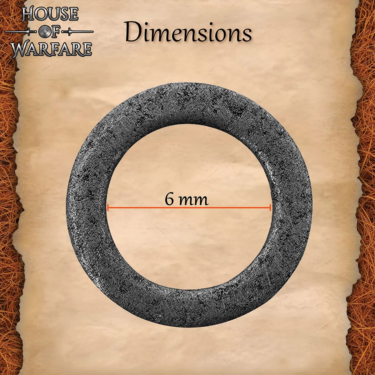 Loose Ring Mail Set – Flat Solid Rings, 6mm Inner Diameter, 18 Gauge Steel - Image 3