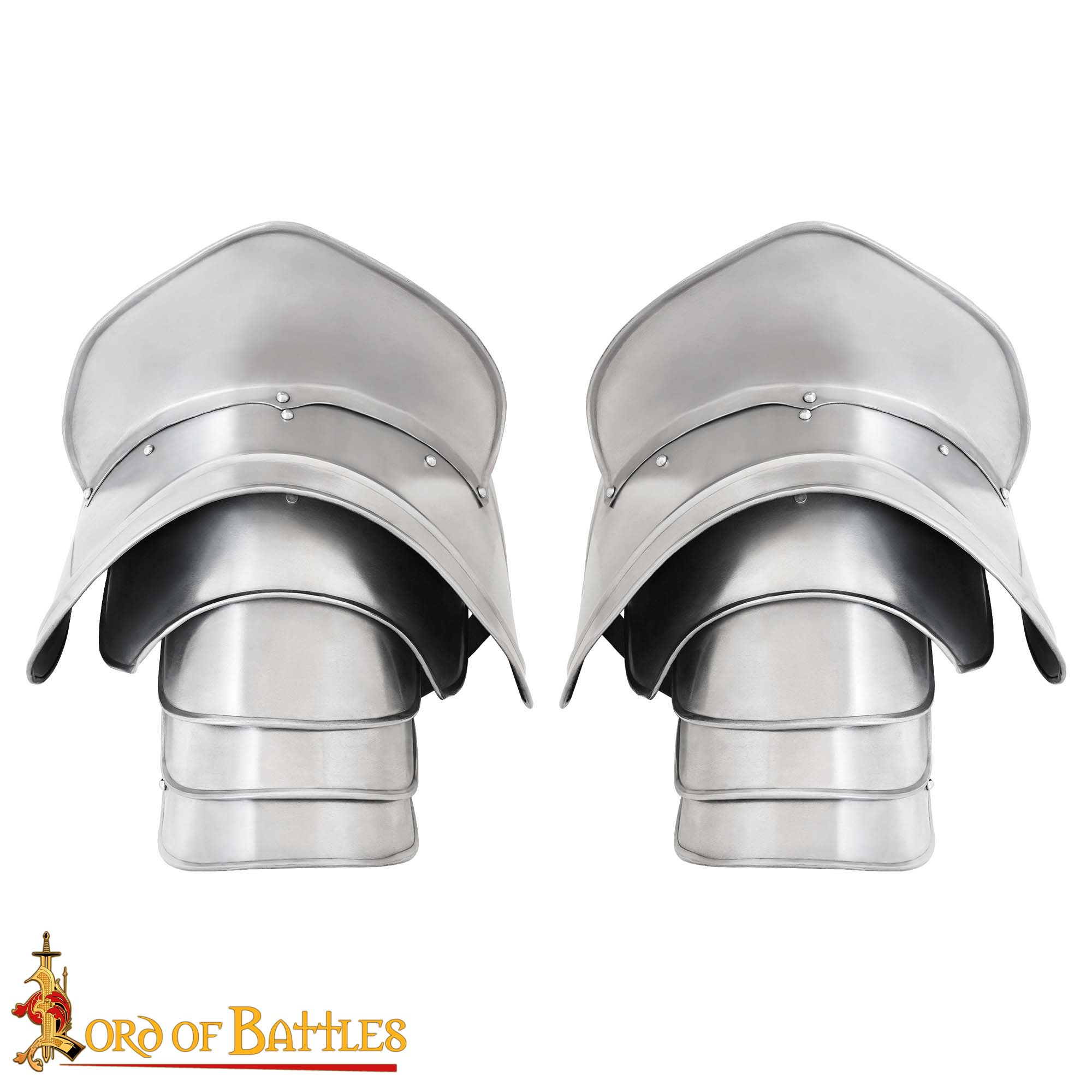Medieval Fantasy Steel Pauldrons-9202P 3 Steel Pauldrons