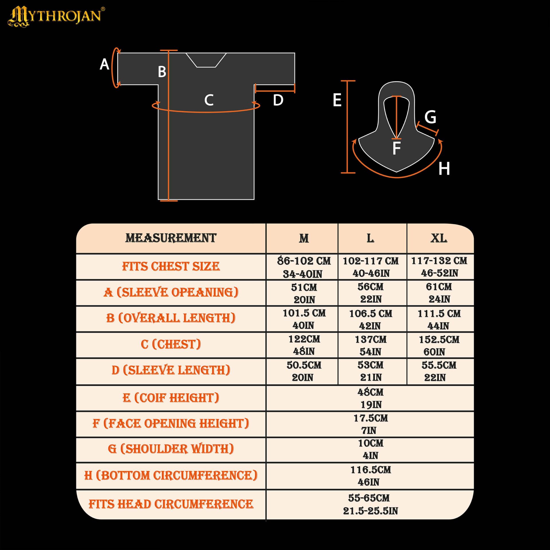 half-sleeves-chainmail-shirt-with-coif-mild-steel-butted-10mm-16g-300455 2 Chainmail Shirt with Coif