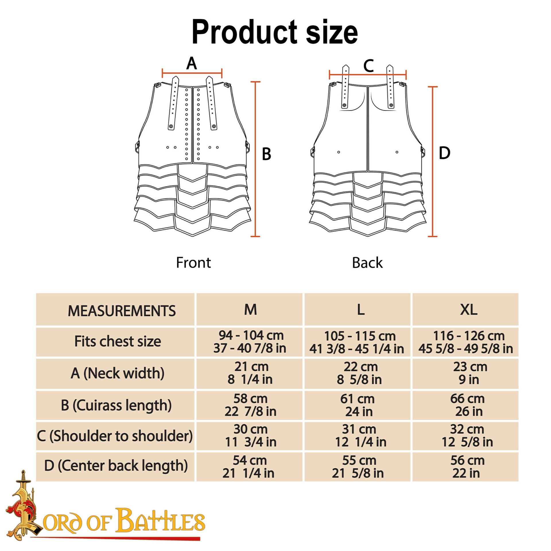 Medieval Fantasy Steel Cuirass-9105P 2 Cuirass