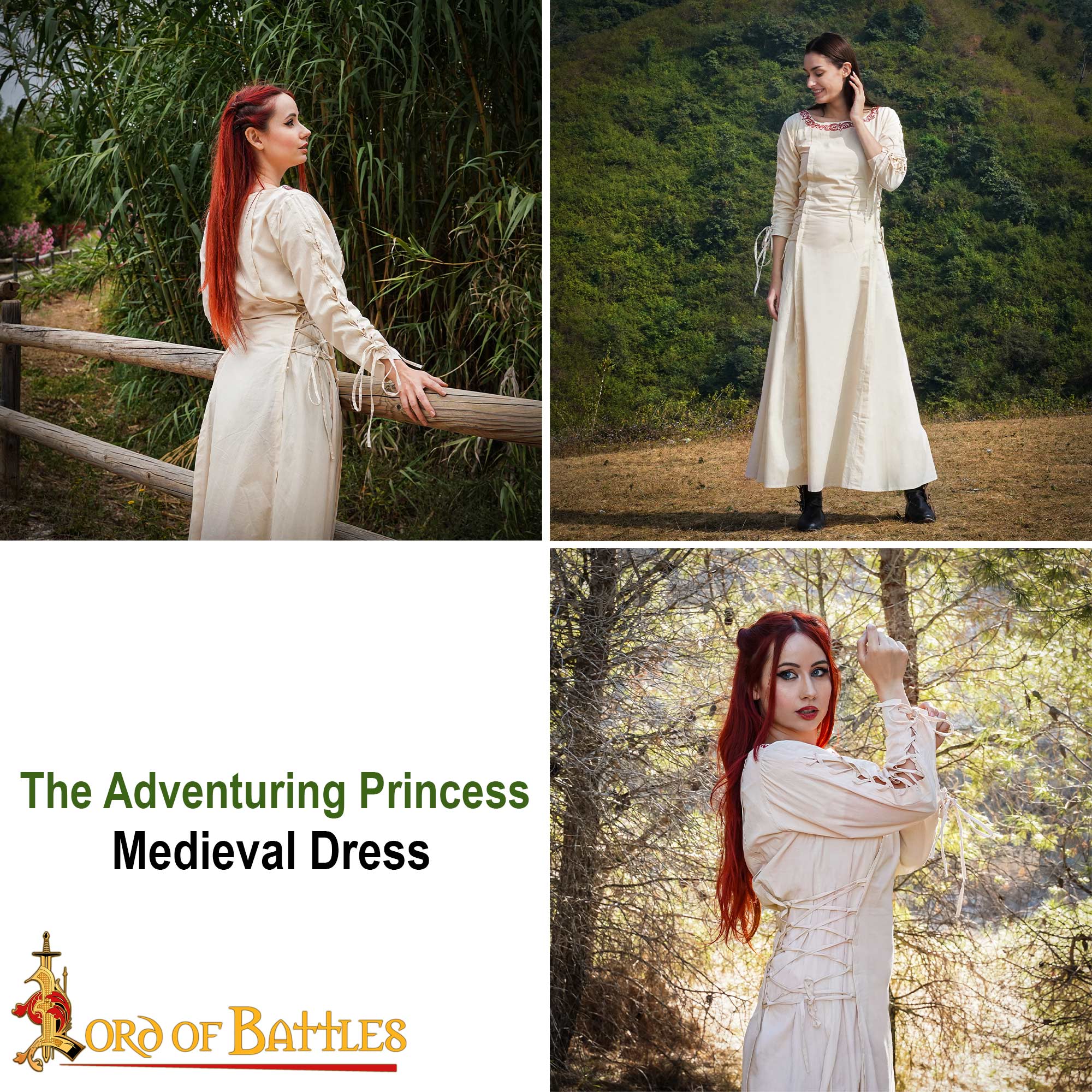 Renaissance Dresses-25961E 8 medieval cotton dress