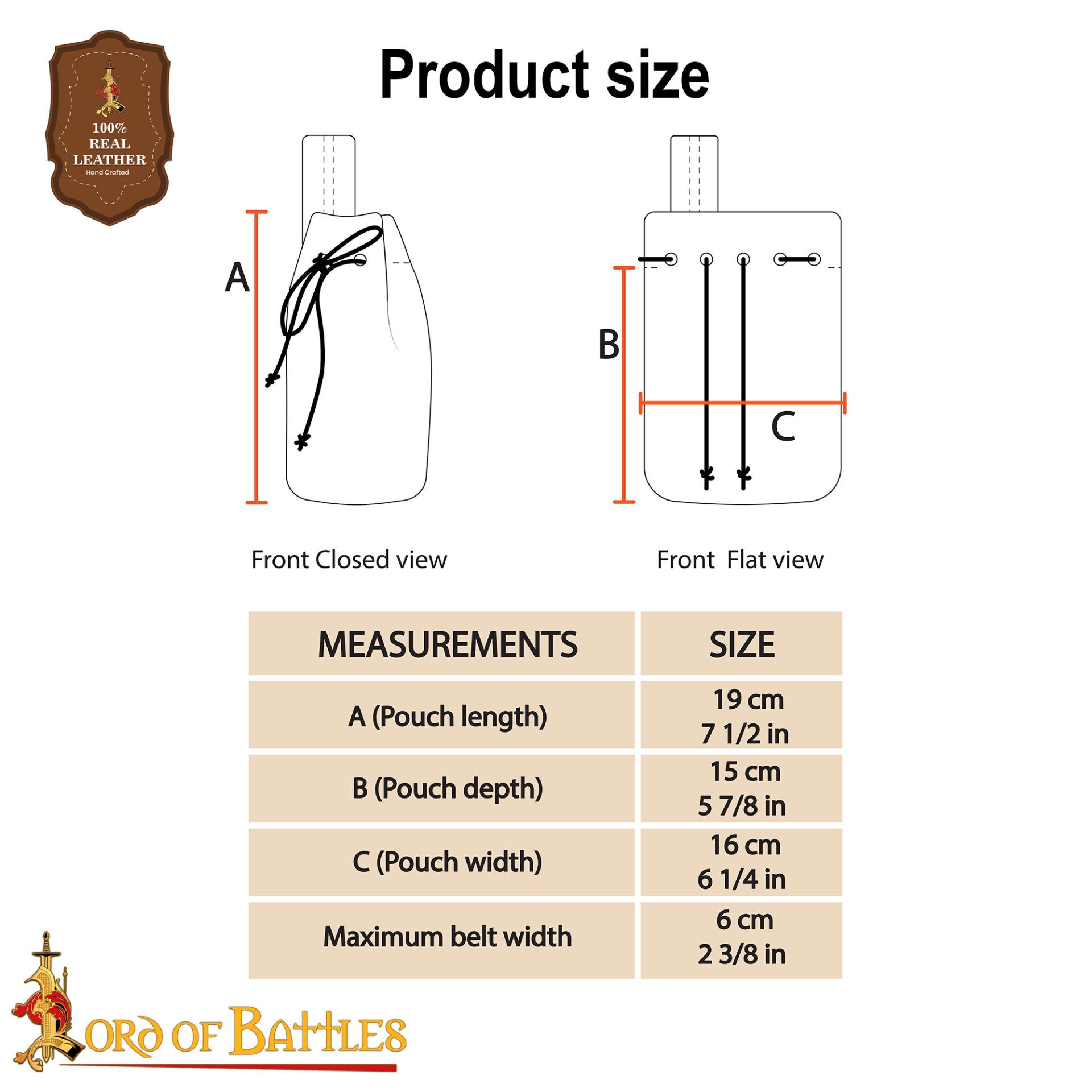 Medieval Drawstring Suede leather Belt Pouch-6727BR 2 Pouch