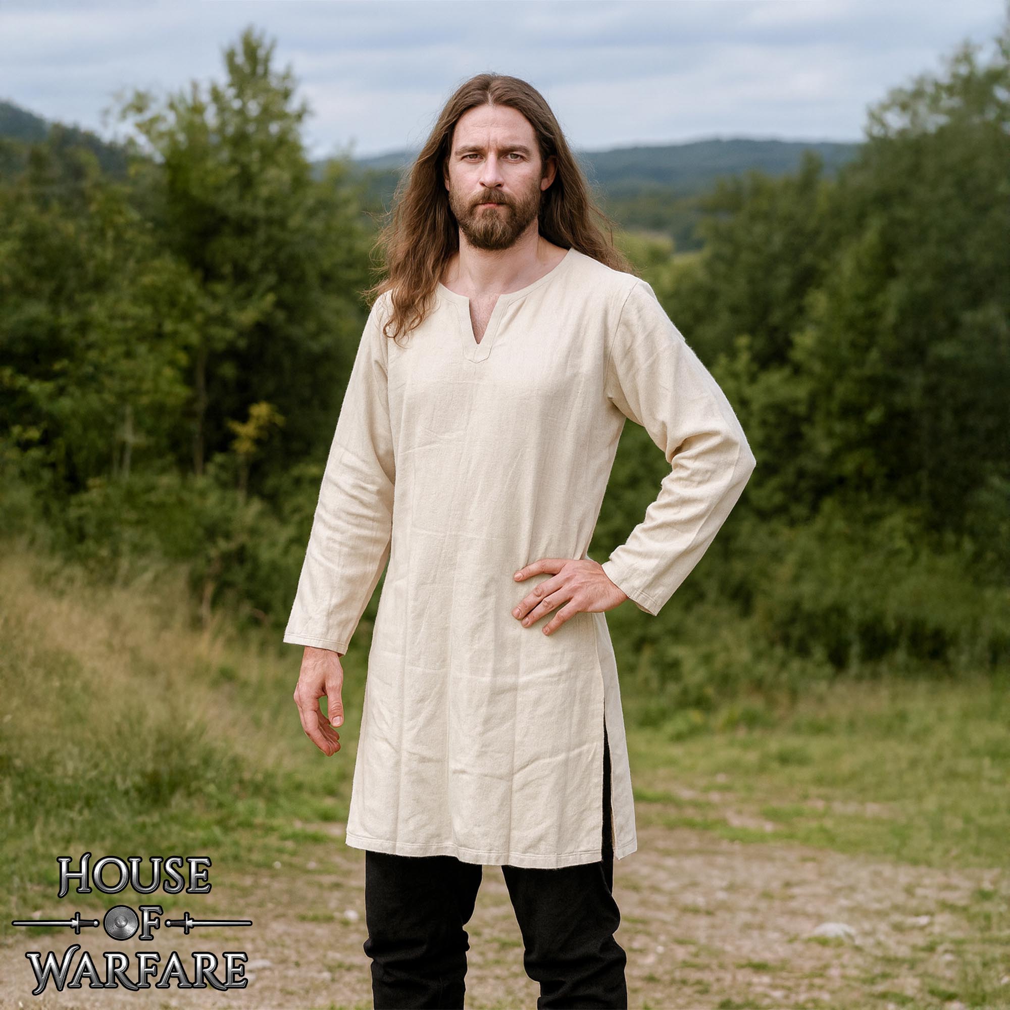 Medieval Full Sleeve Cotton Tunic Historical Costume Shirt - 701392N Medieval Full Sleeve Cotton Tunic