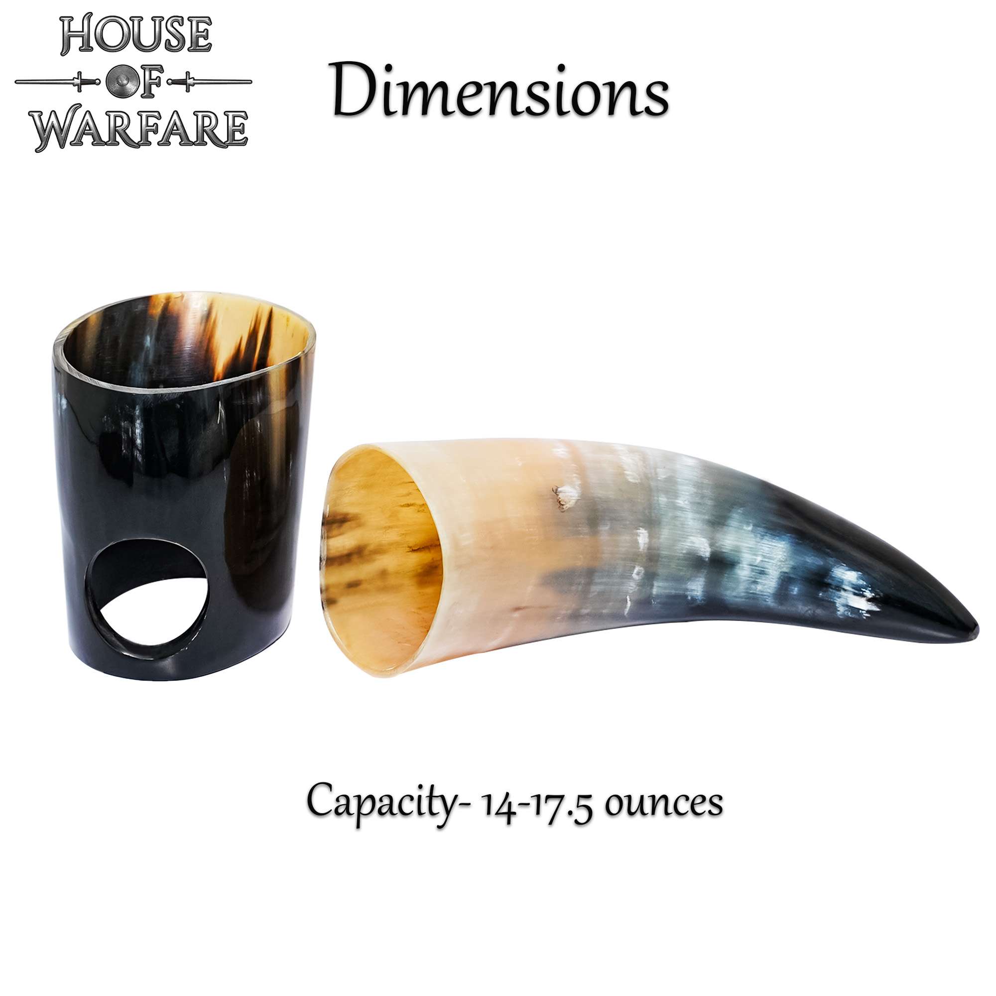 Norse Ox Horn Drinking Horn with Stand – Polished Natural Horn, Mead Ale Vessel - Image 3