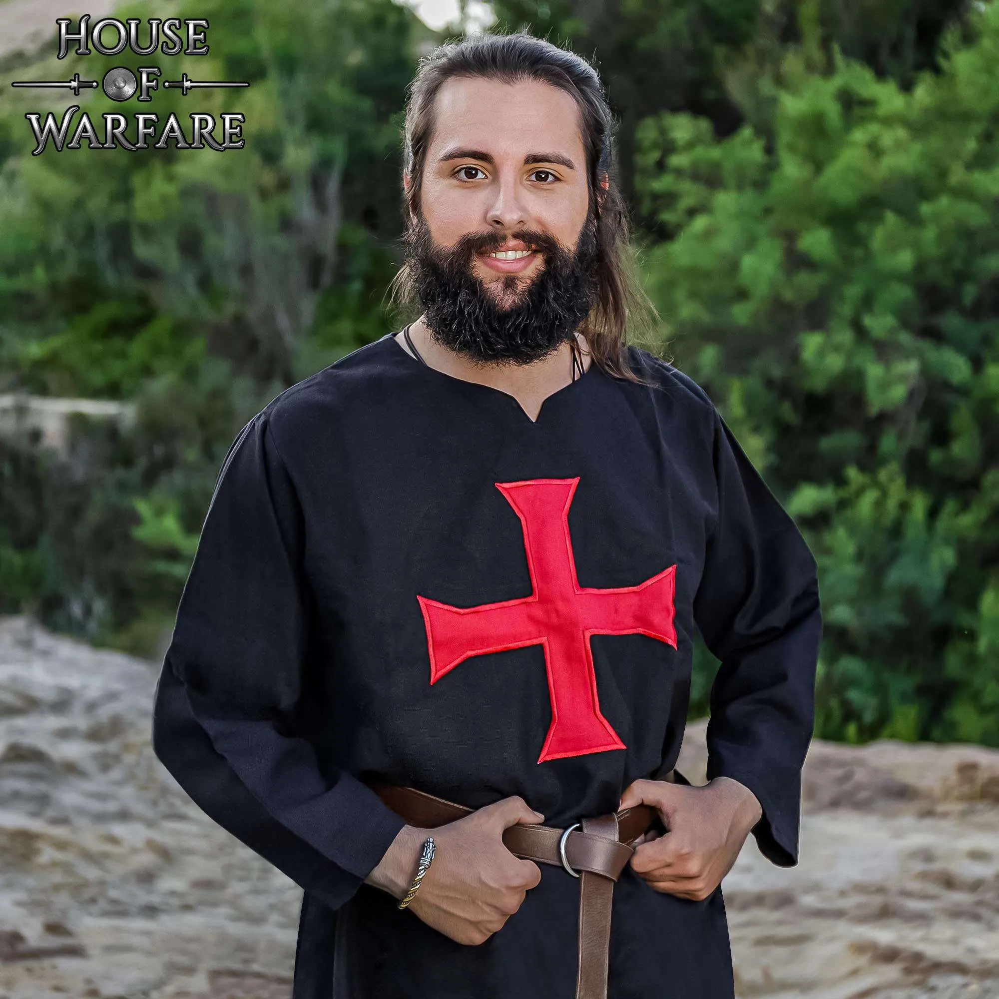 Sleeveless Knight Templar Tunic Recycled Cotton - Image 6