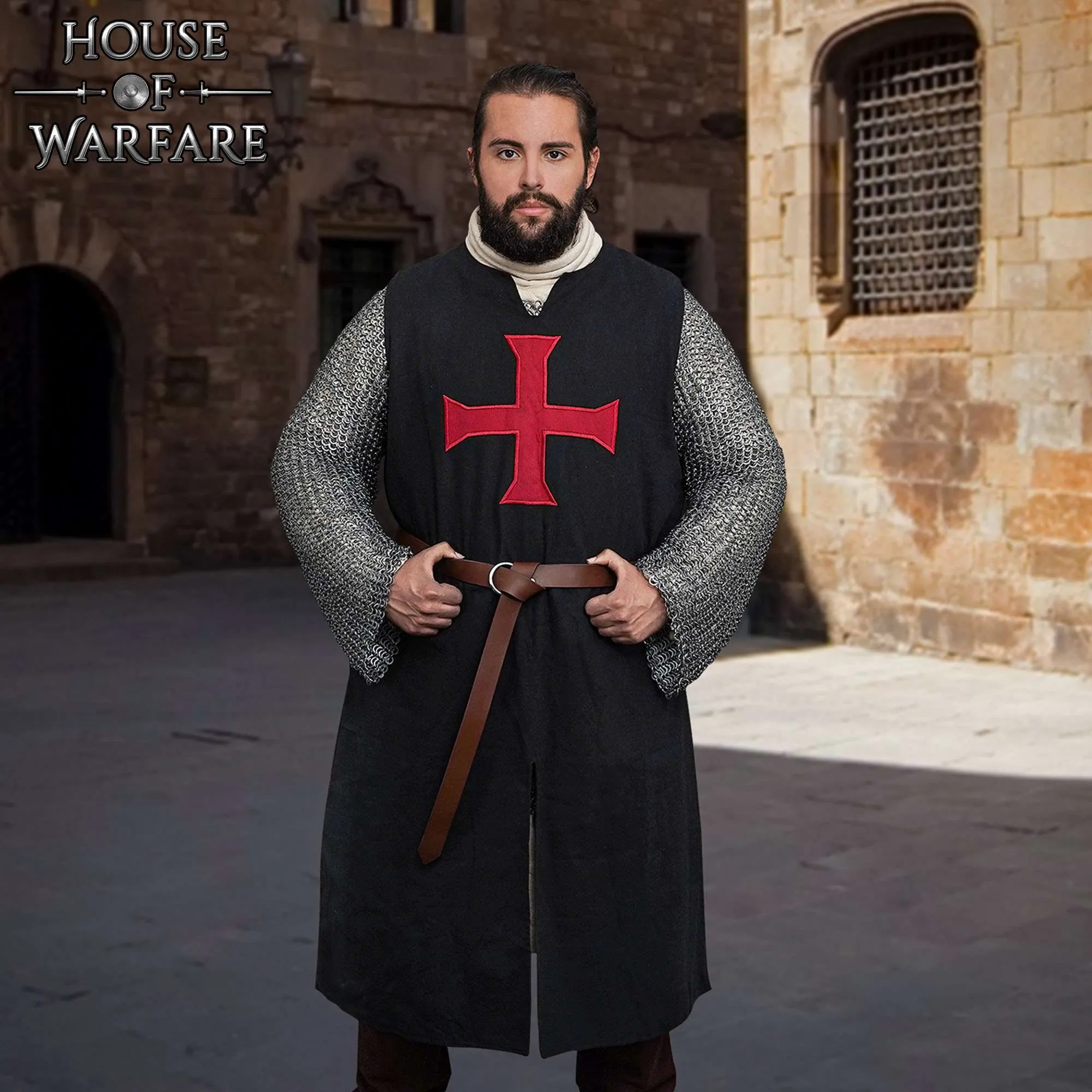 Sleeveless Knight Templar Tunic Recycled Cotton - Image 5