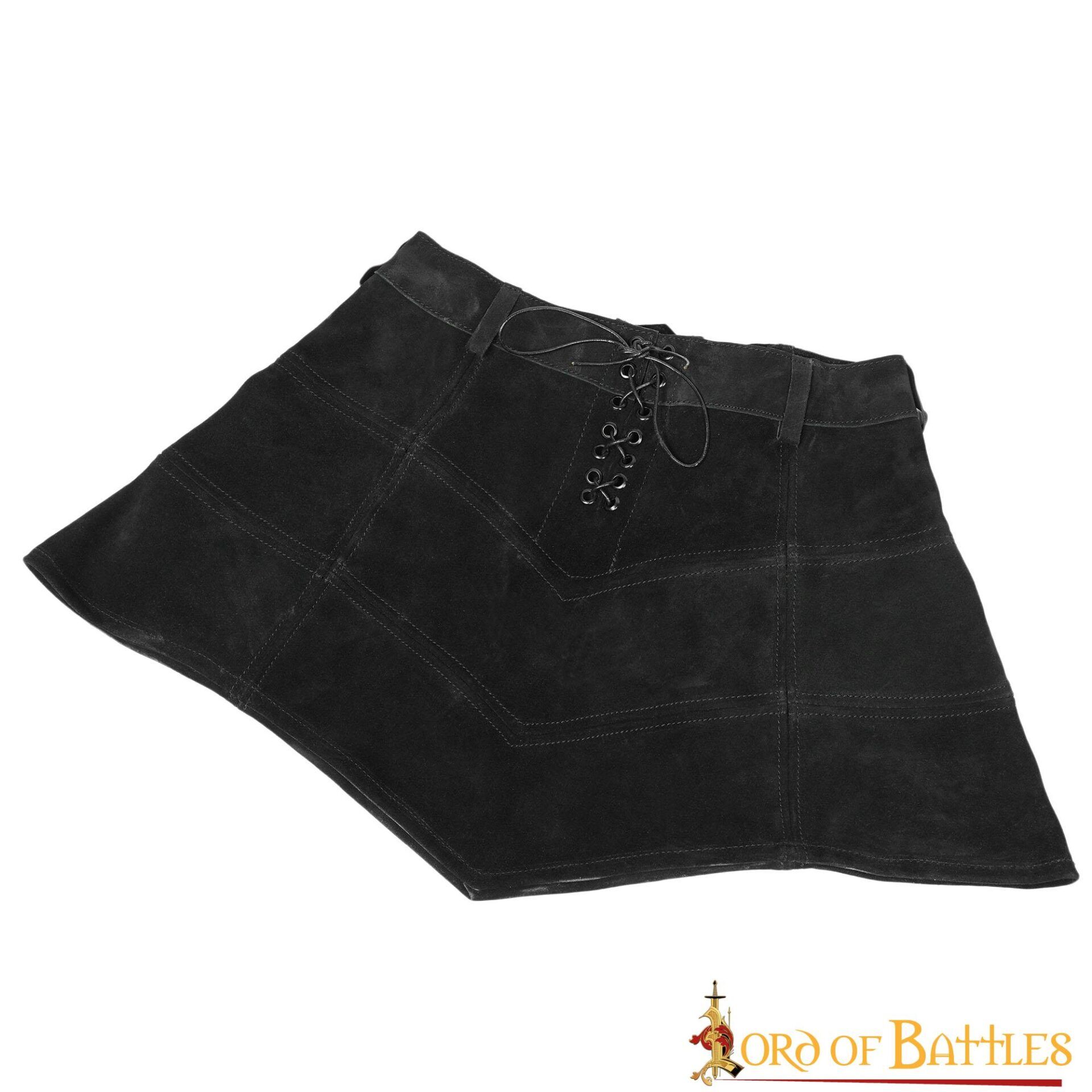 Gothic Suede Leather Skirt With Strings LARP and Fantasy Outfit Gothic Suede Leather Skirt With Strings LARP and Fantasy Outfit