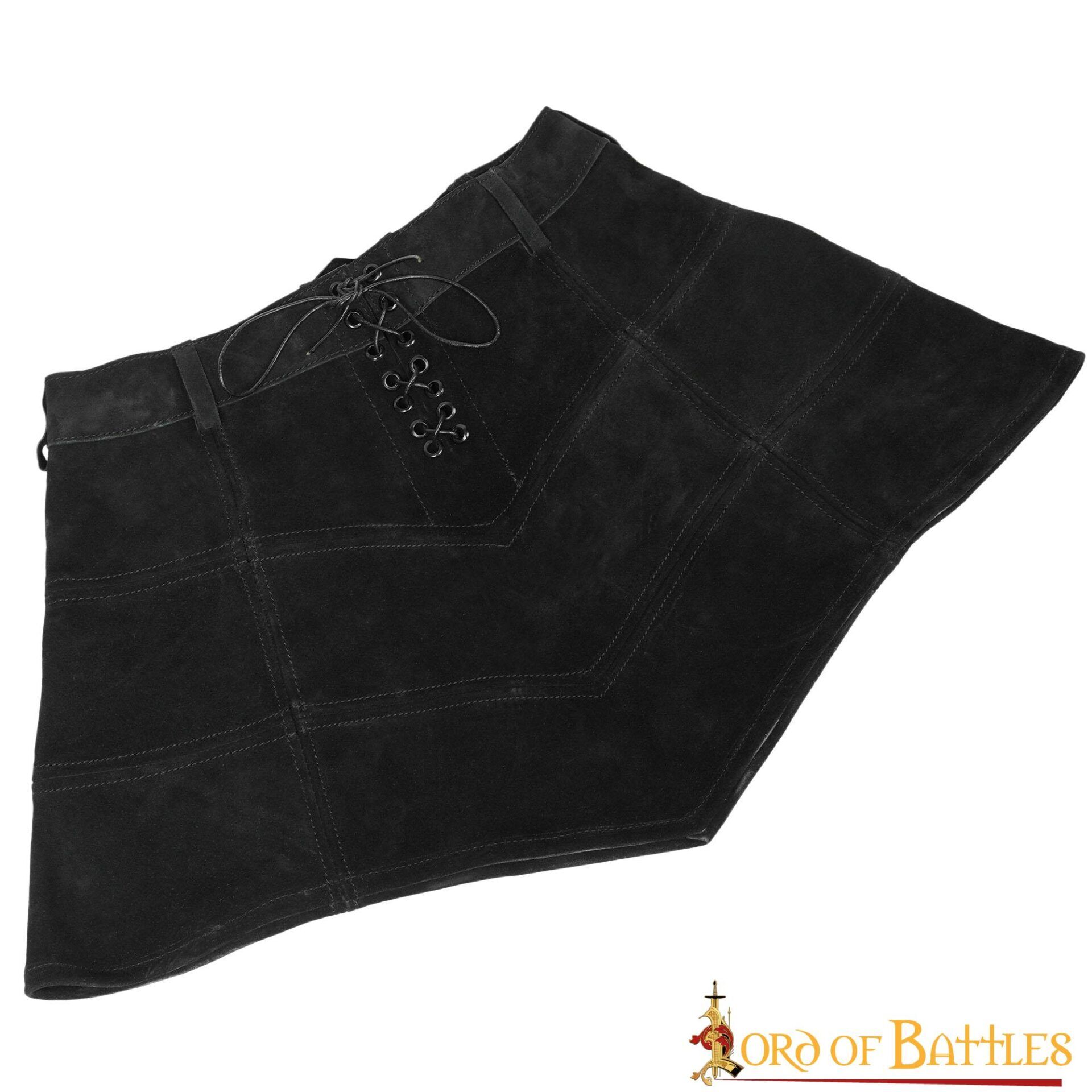 Gothic Suede Leather Skirt With Strings LARP and Fantasy Outfit Gothic Suede Leather Skirt With Strings LARP and Fantasy Outfit