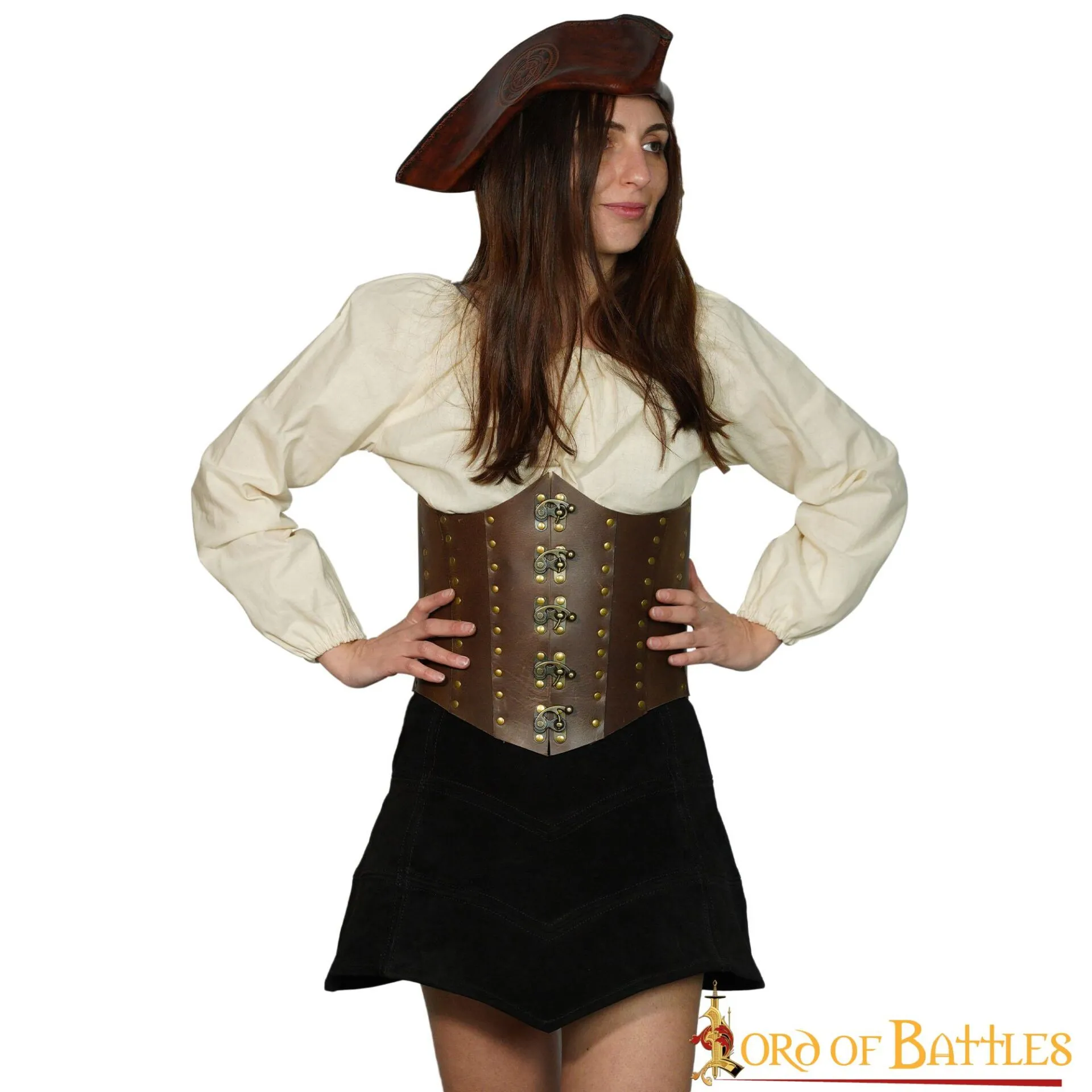 Gothic Suede Leather Skirt With Strings LARP and Fantasy Outfit Gothic Suede Leather Skirt With Strings LARP and Fantasy Outfit