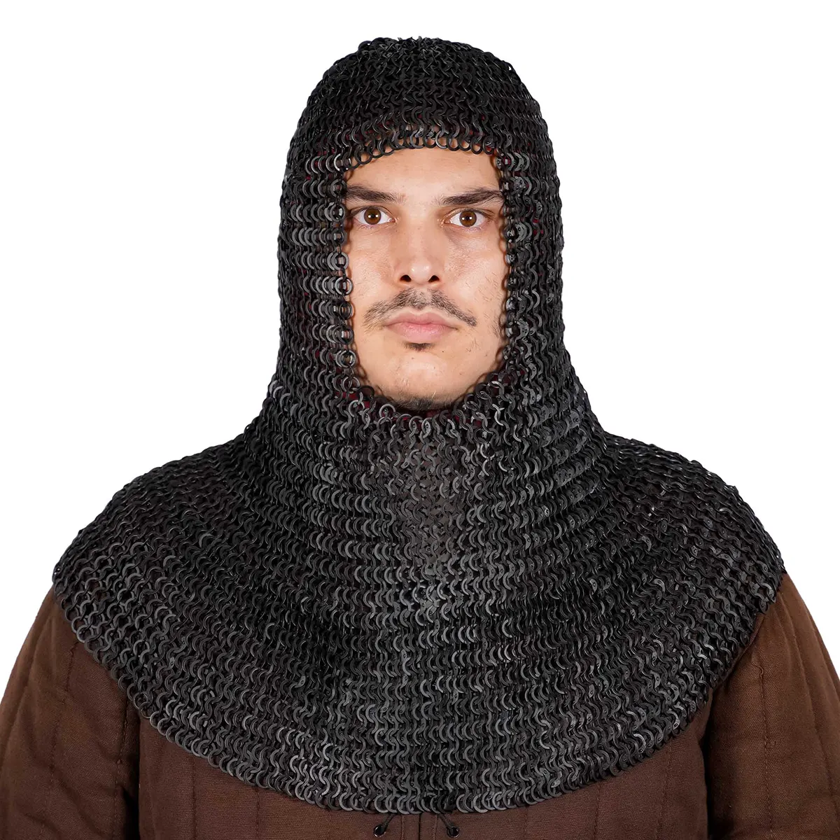 380BK-Featured chainmail coif