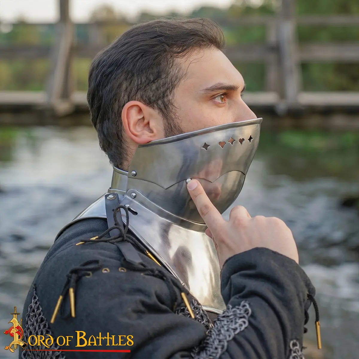 15th Century Medieval Gorget with Bevor - Image 4