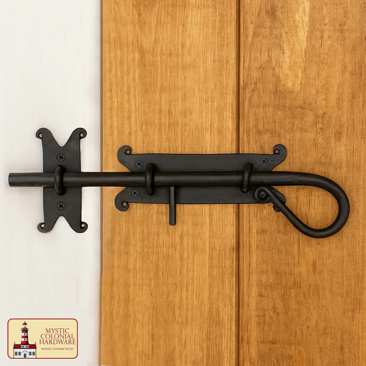 Black Cast Iron Sliding Bolt Latch – Heavy Duty Rustic Flush Surface Bolt for Gates, Barn Doors, Sheds & Cabinets – Primitive Black Iron Door Lock by Mystic Colonial Hardware Black Cast Iron Sliding Bolt Latch – Heavy Duty Rustic Flush Surface Bolt for Gates, Barn Doors, Sheds & Cabinets – Primitive Black Iron Door Lock by Mystic Colonial Hardware - Image 5