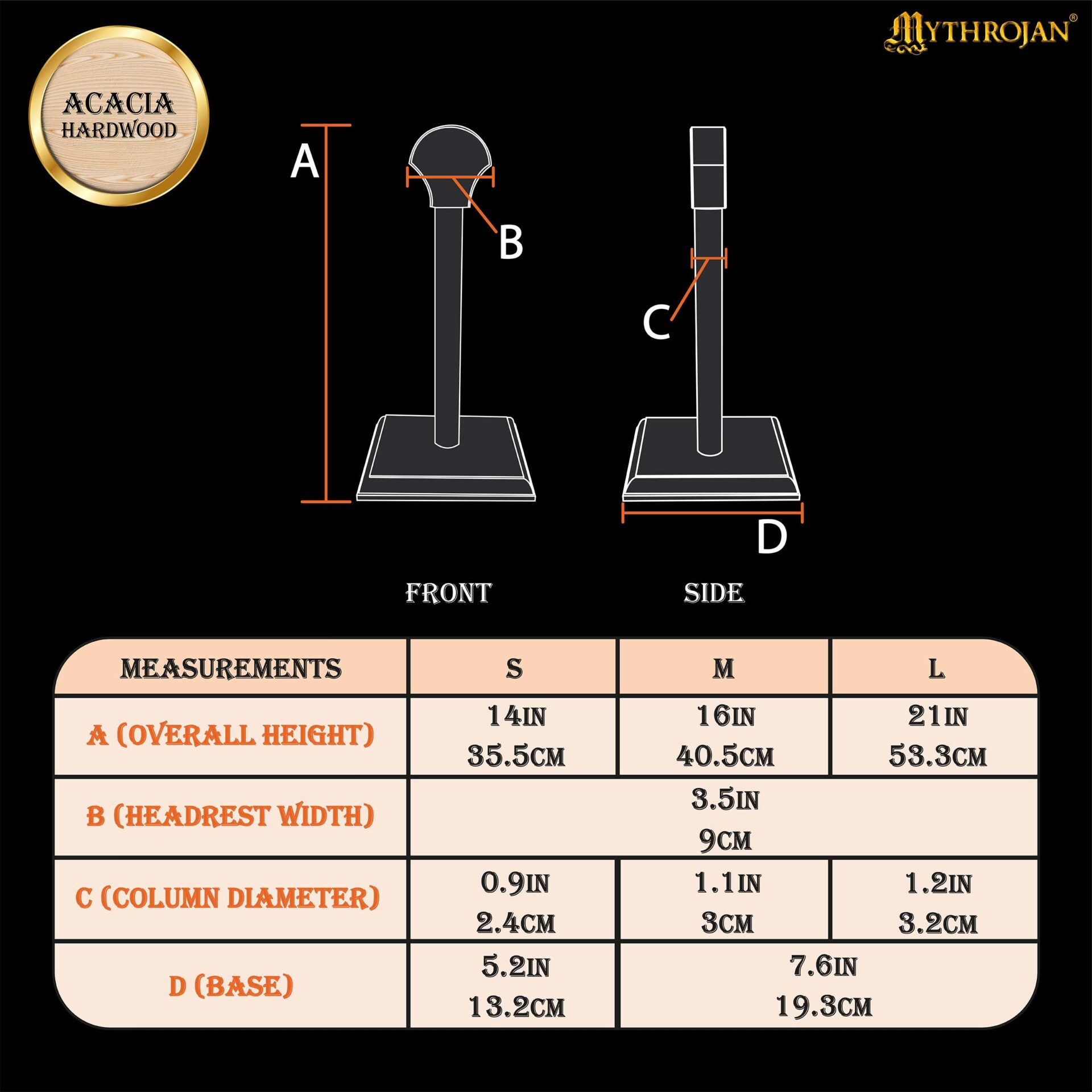 Medieval Wooden Helmet Stand-300107 2 Wooden Helmet Stand