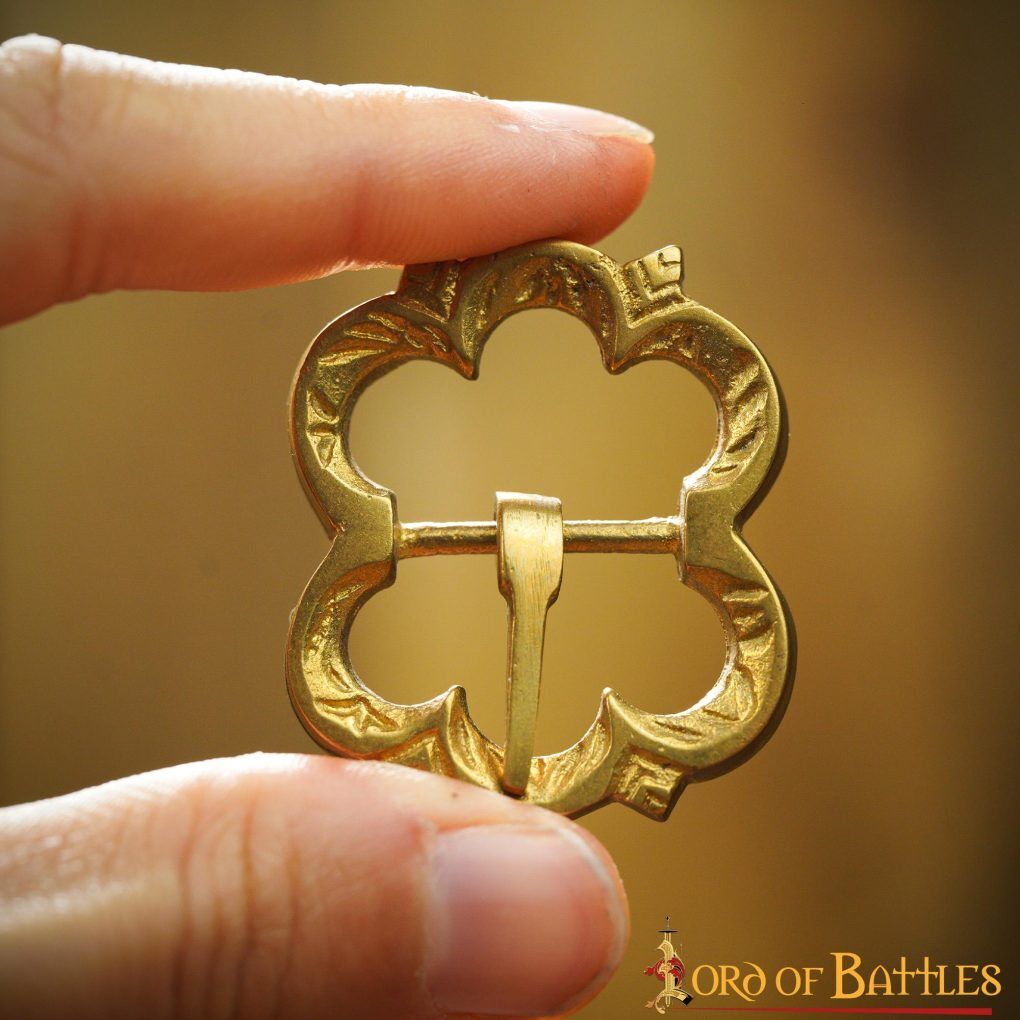 Medieval Brass Belt Buckle Set of 5 Fully Functional Accessory Medieval Brass Belt Buckle Set of 5 Fully Functional Accessory