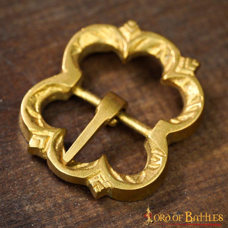Medieval Brass Belt Buckle Set of 5 Fully Functional Accessory Medieval Brass Belt Buckle Set of 5 Fully Functional Accessory